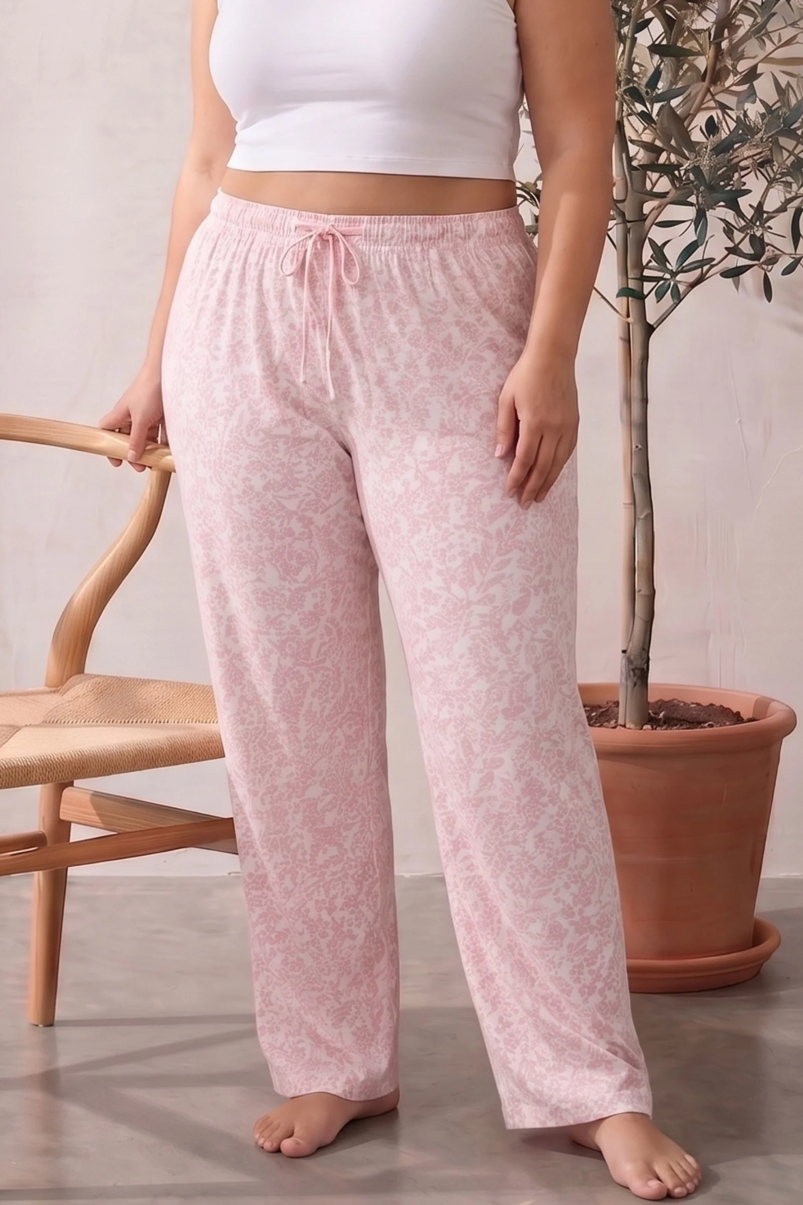 Büyük Beden Pamuklu Desenli Yüksek Bel Pijama Altı Pantolon, Pembe, 2XL Büyük Beden Pamuklu Desenli Yüksek Bel Pijama Altı Pantolon, Pembe, 2XL Fiyatı, Yorumları ve Özellikleri