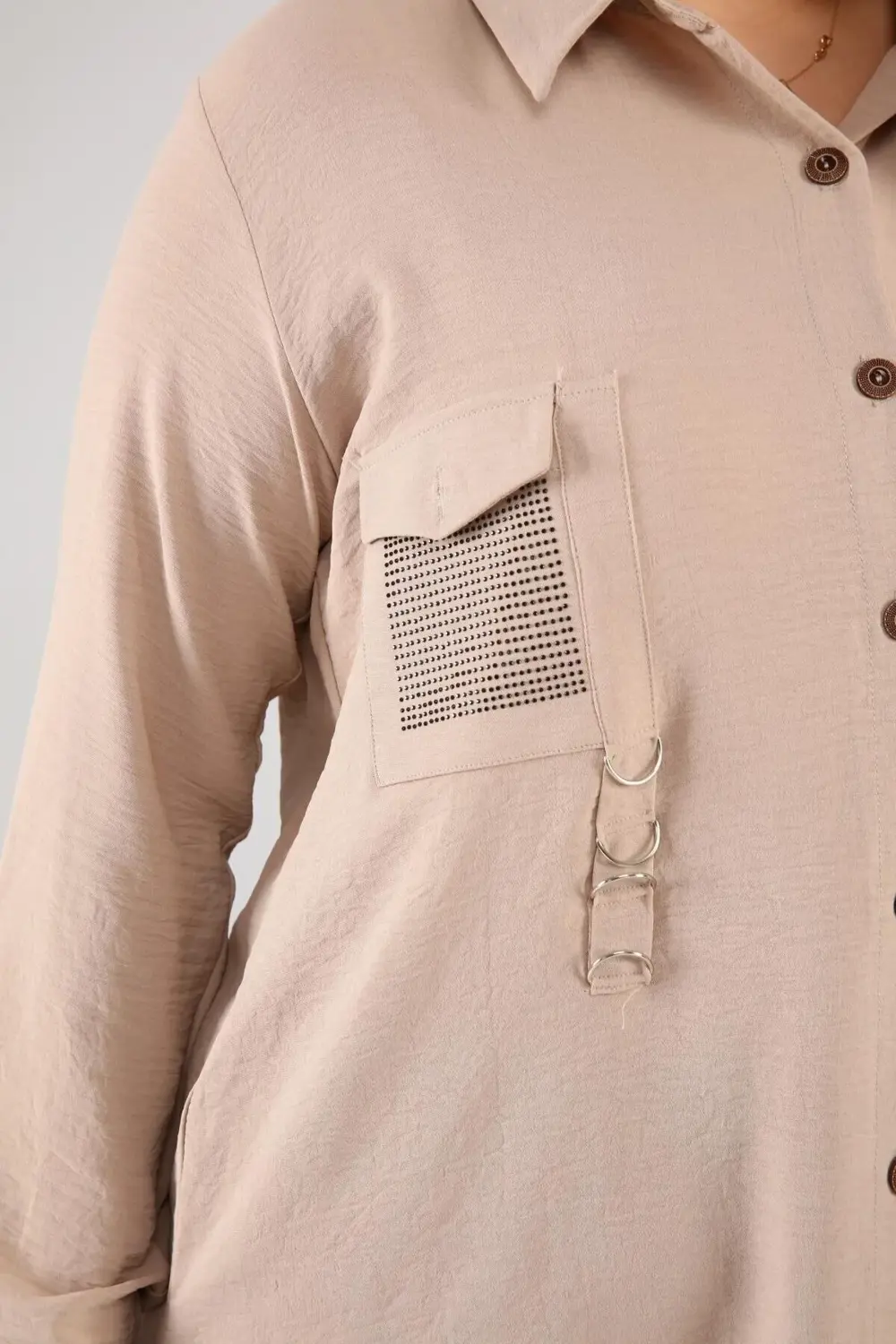 Buyuk Beden Tunik Tesettur Kadin Ayrobin Kumas