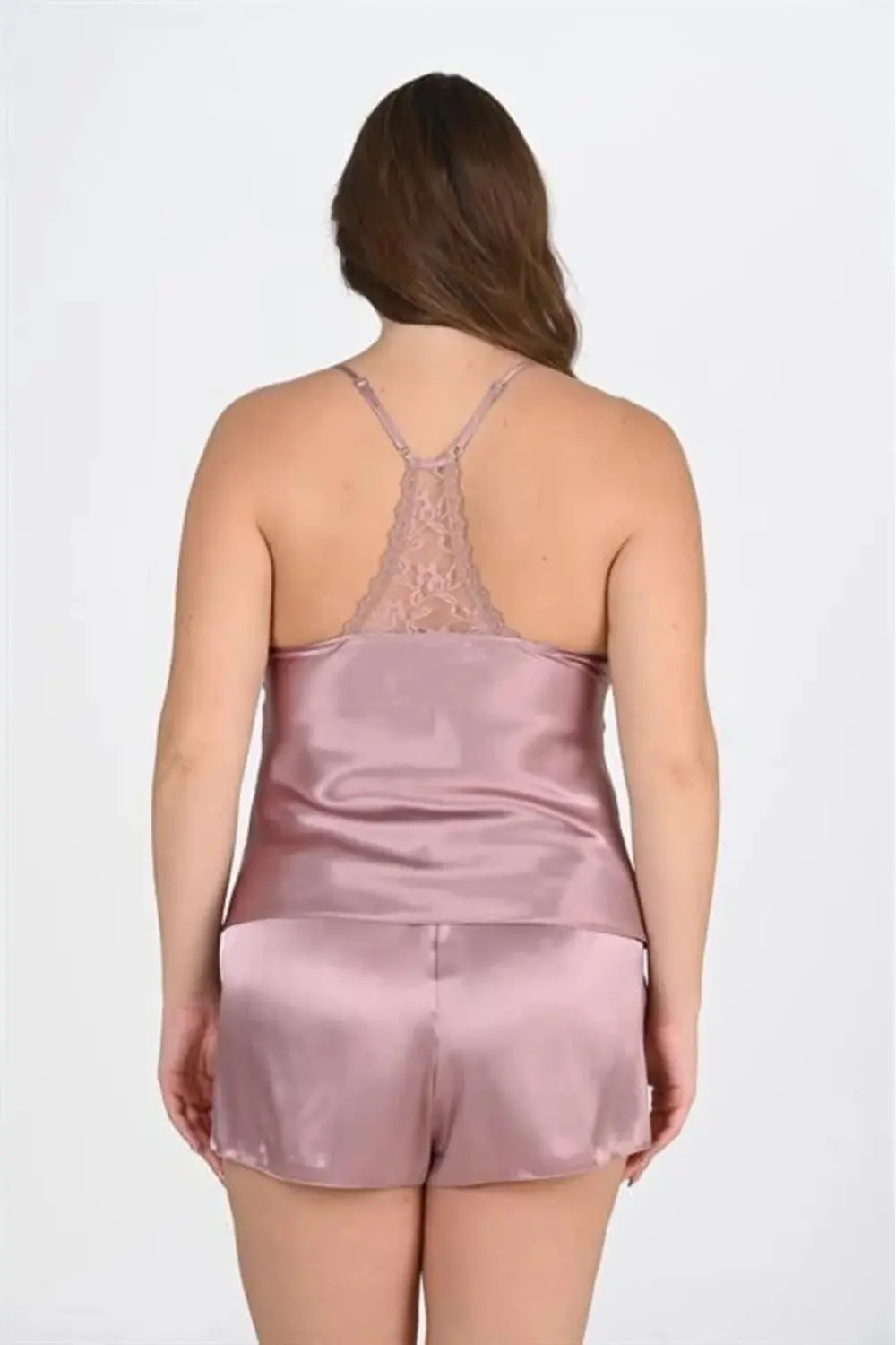 Büyük Beden Vizon Şort Takımı