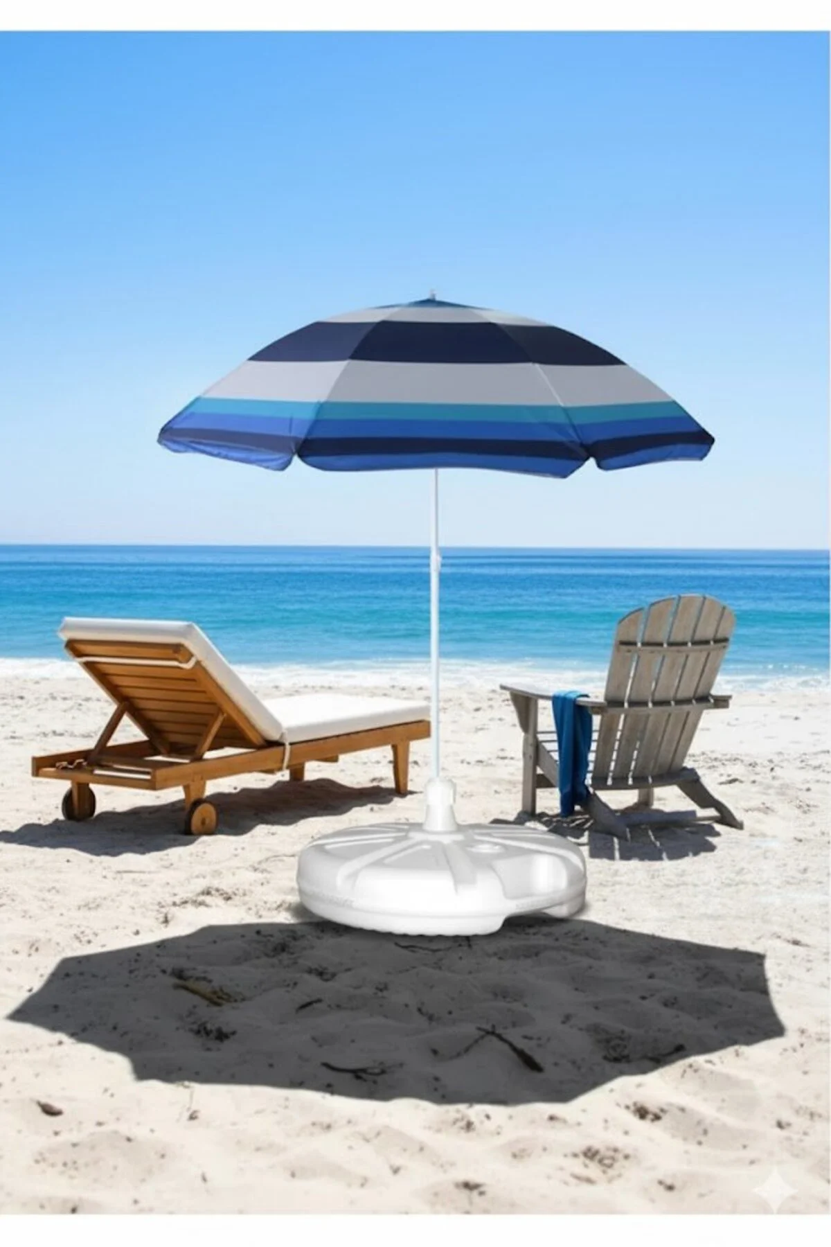 Büyük Boy 20Lt Şemsiye Bidonu ile 180cm Katlanır Güneş Şemsiyesi 