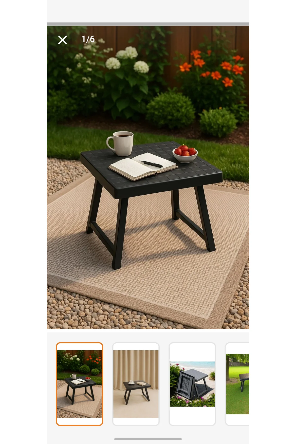 Büyük boy 75x50 yükseklik 57cm Piknik Masası katlanır