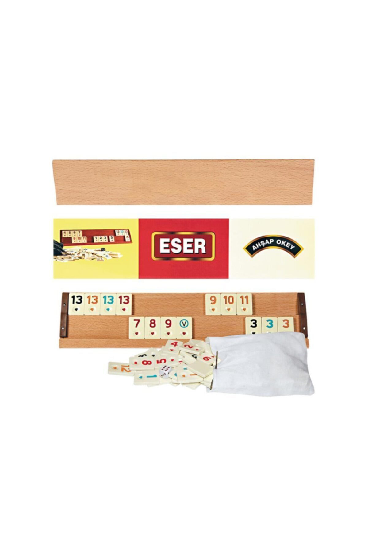 Eser Büyük Boy Ağaç Okey Takimi