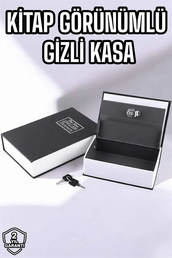 Büyük Boy Anahtarlı Kitap Görünümlü Gizli Kasa Çelik Kasa Altın Kasası Fiyatı, Yorumları ve Özellikleri