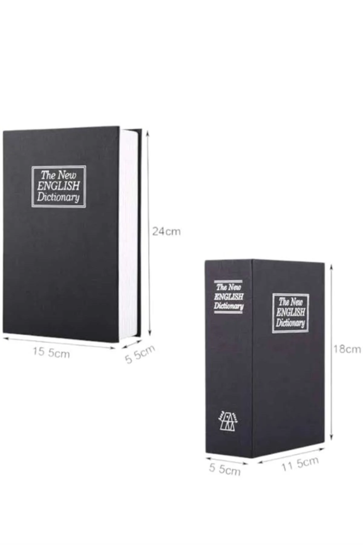 Büyük Boy Anahtarlı Kitap Görünümlü Gizli Kasa Çelik Kasa Altın K