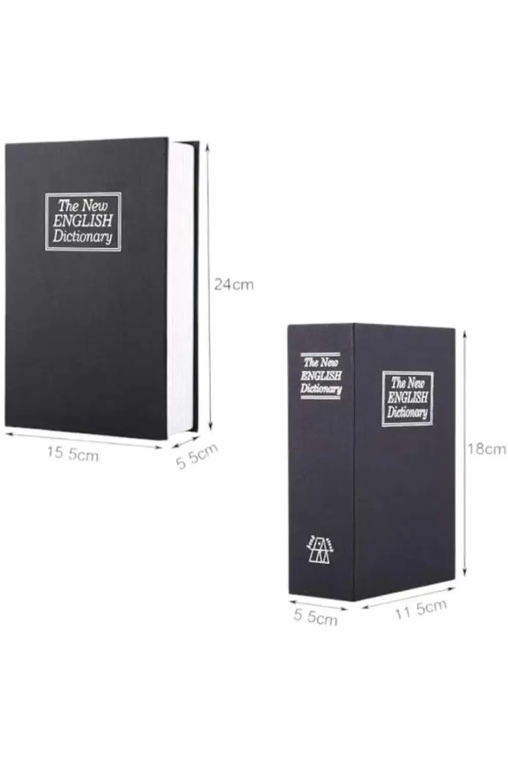 Büyük Boy Anahtarlı Kitap Görünümlü Gizli Kasa Çelik Kasa Altın K