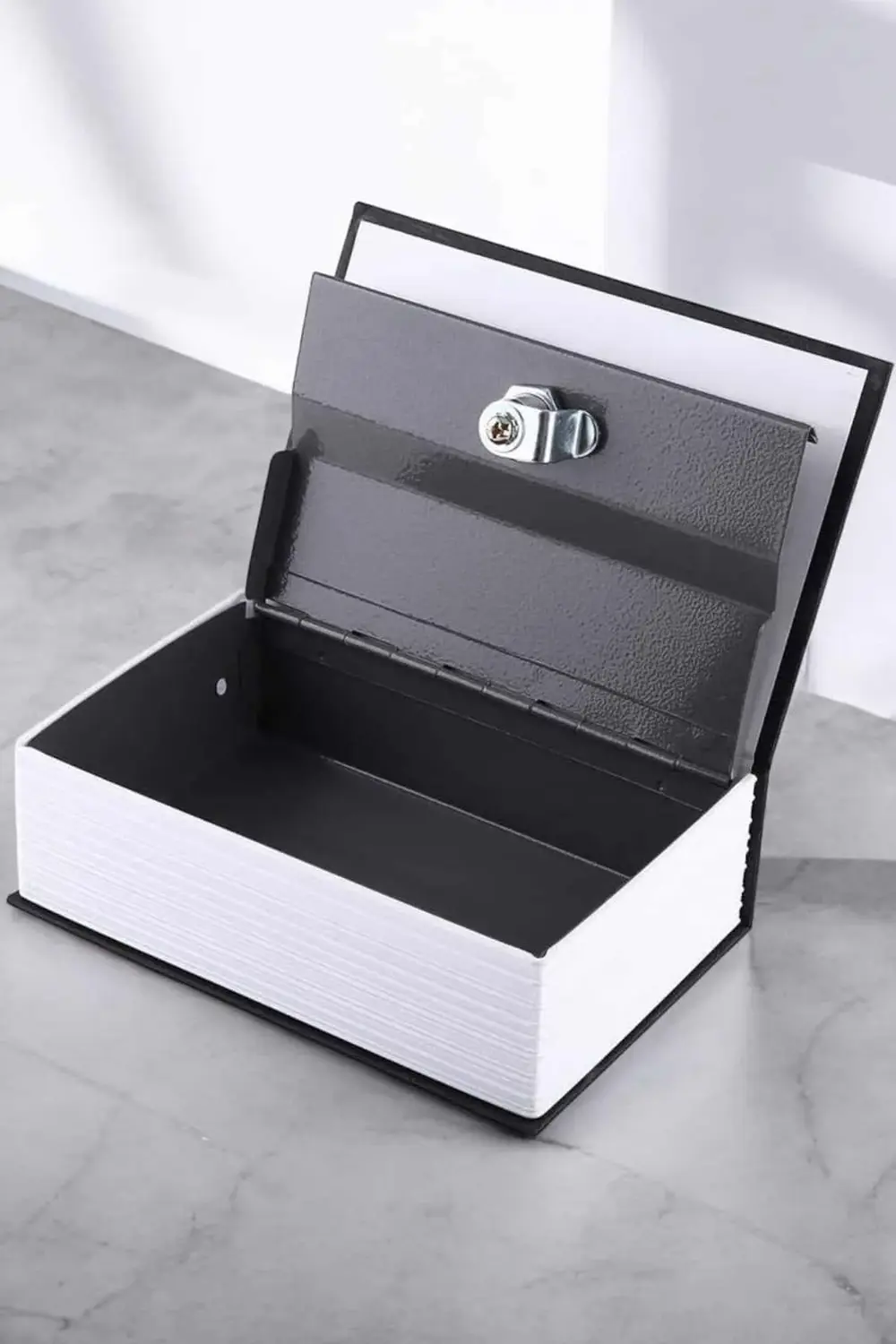 Büyük Boy Anahtarlı Kitap Görünümlü Gizli Kasa Çelik Kasa Altın K