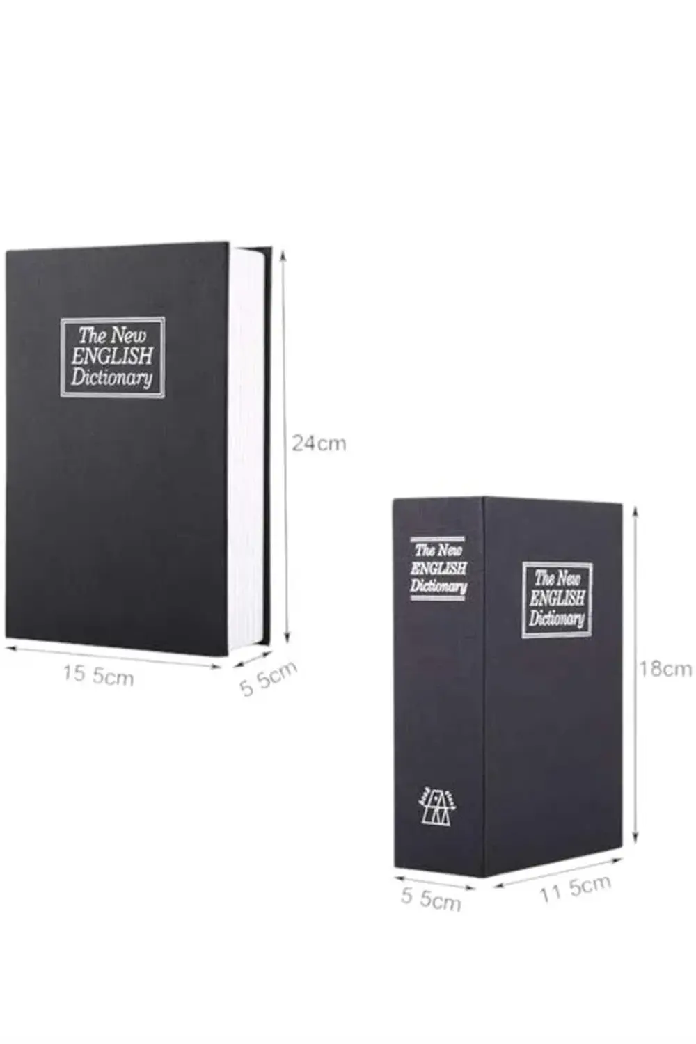 Büyük Boy Anahtarlı Kitap Görünümlü Gizli Kasa Çelik Kasa Altın K