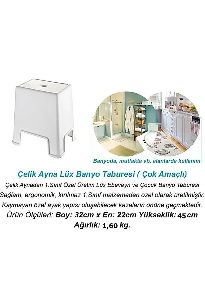 Büyük Boy Banyo Taburesi Royaleks-129 - Kaymaz ve Sağlam Banyo Oturağı Fiyatı, Yorumları ve Özellikleri