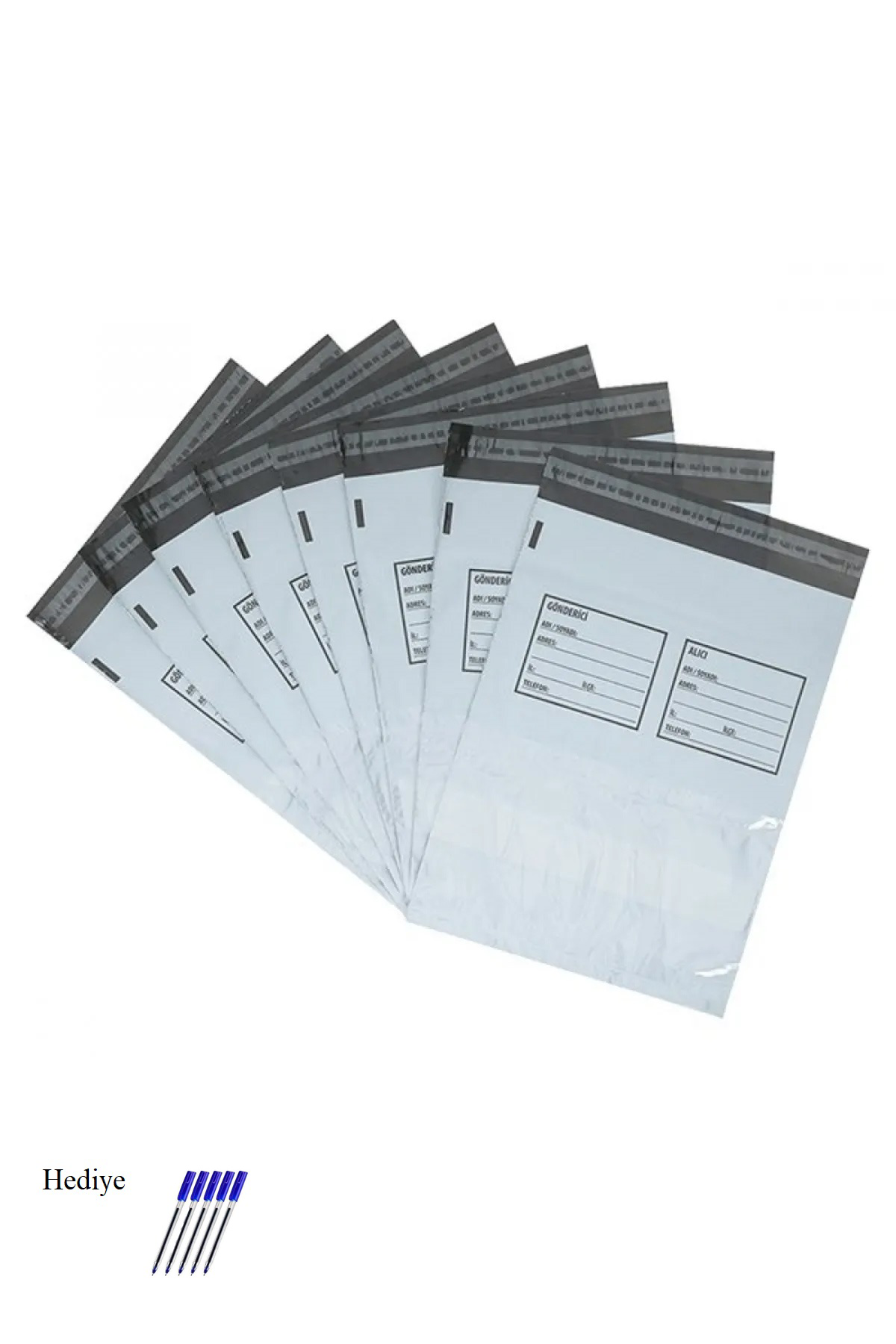 Just Cheap Store Büyük Boy Cepli Kargo Poşeti 35X45+5 Cm - 300 Adet (40+40=80 Mikr