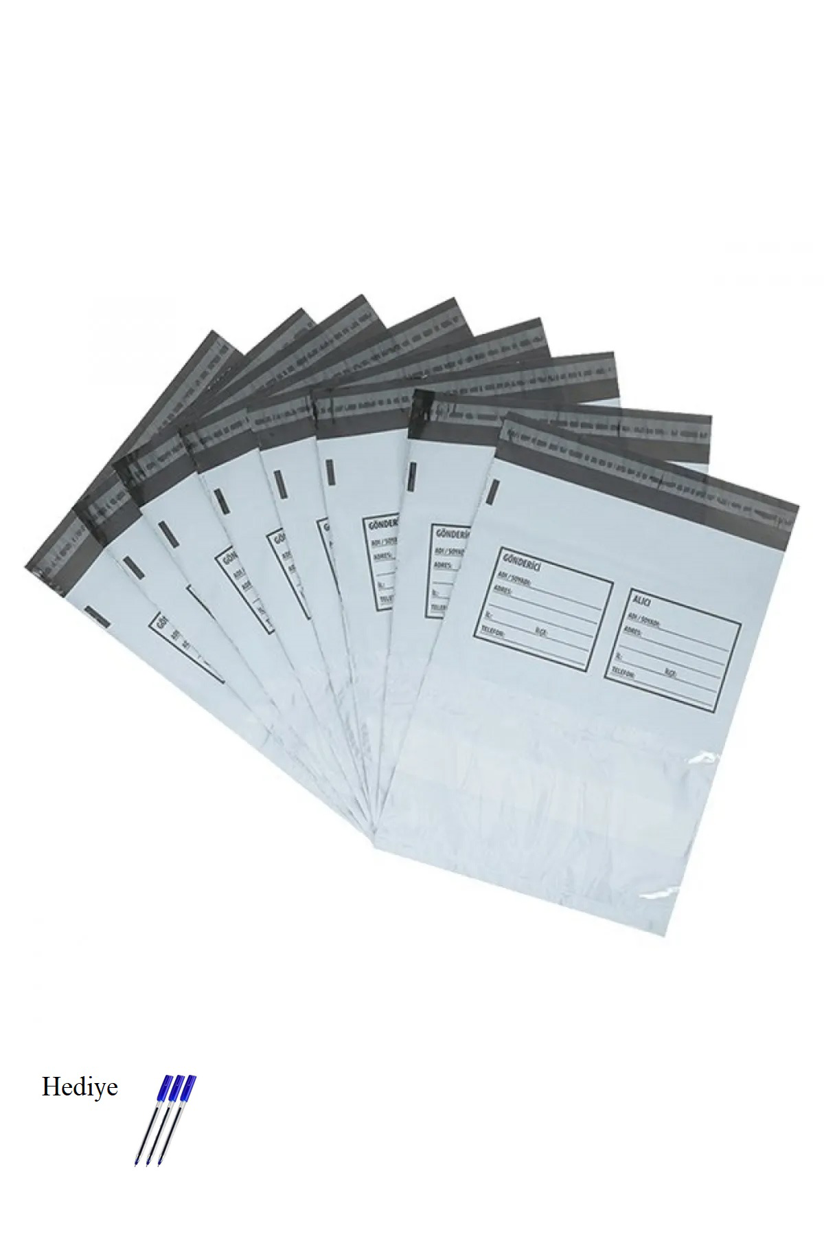 Just Cheap Store Büyük Boy Cepli Kargo Poşeti 35X45+5 Cm - 100 Adet (40+40=80 Mikr