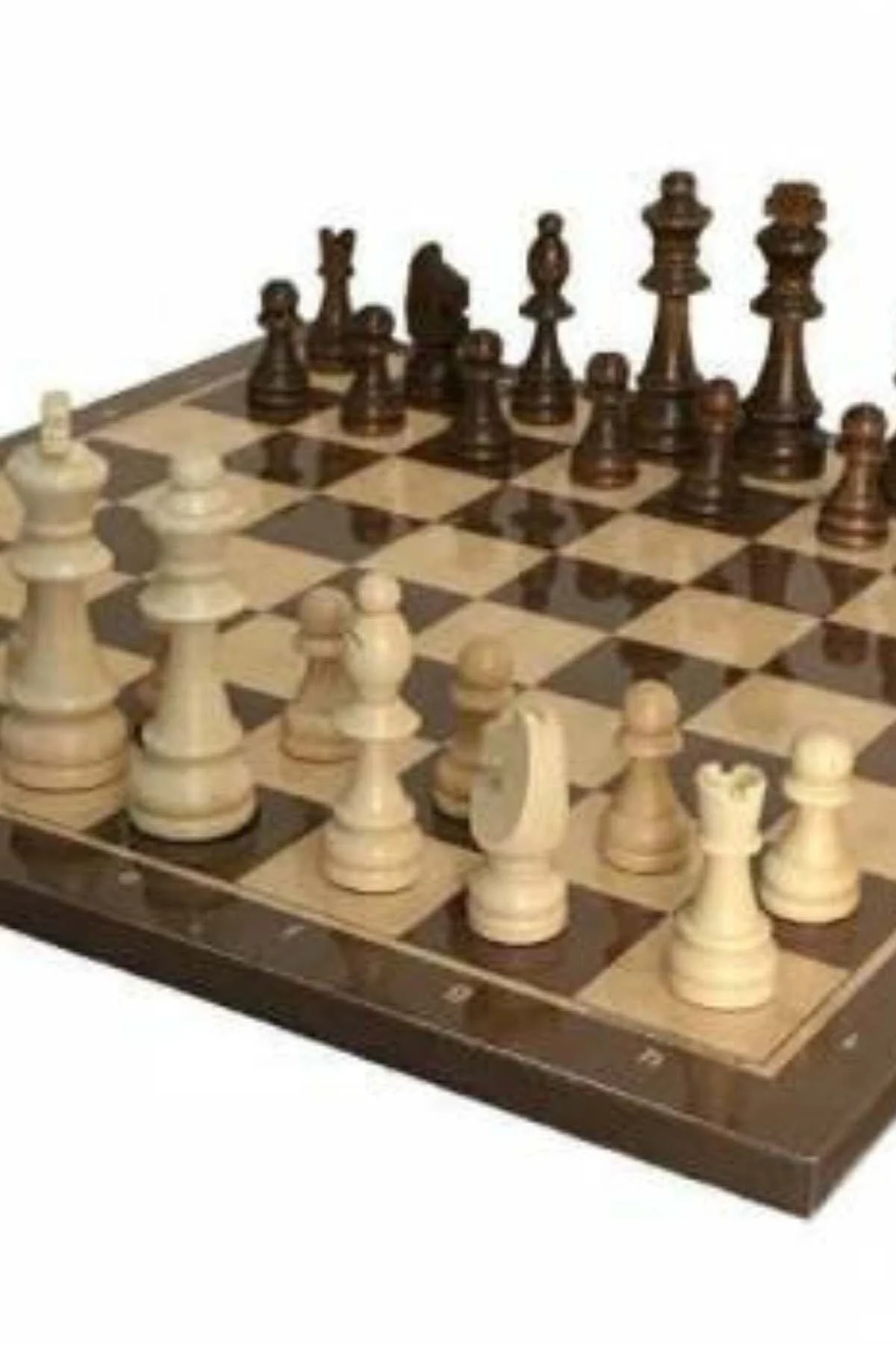 Büyük boy ceviz ahşap satranç takımı ve dama seti ahşap figürlü taşlarla - Hobi &amp; Eğlence