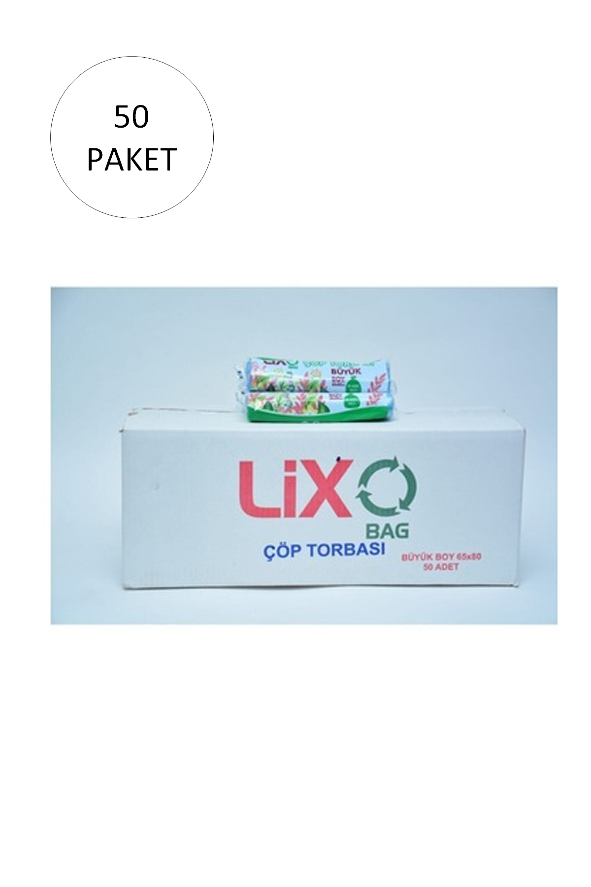 Just Cheap Store Büyük Boy Çöp Torbasi 65 X 80 Cm 10 Lu Rulo X 50 Paket = 500 Adet