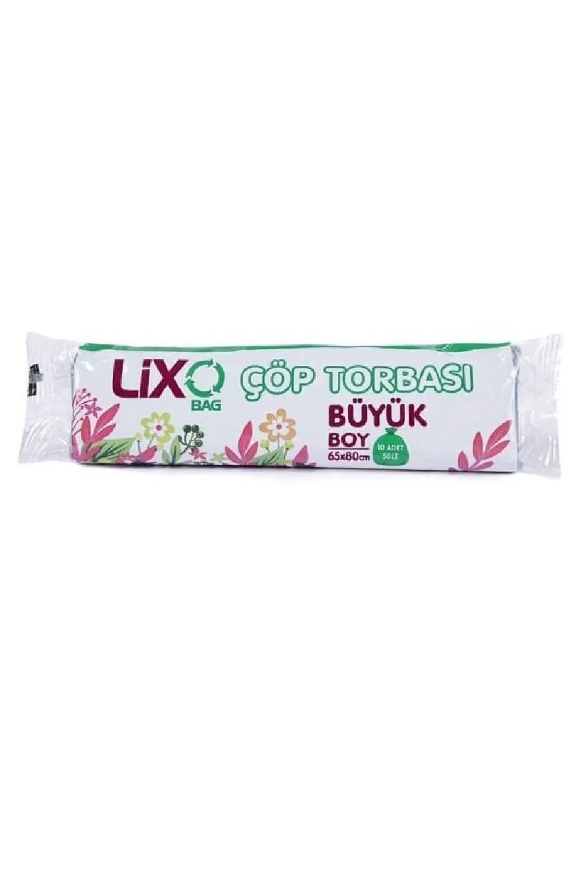 Büyük Boy Çöp Torbası 65 x 80 cm 10 Lu Rulo x 1 Paket = 10 Adet (