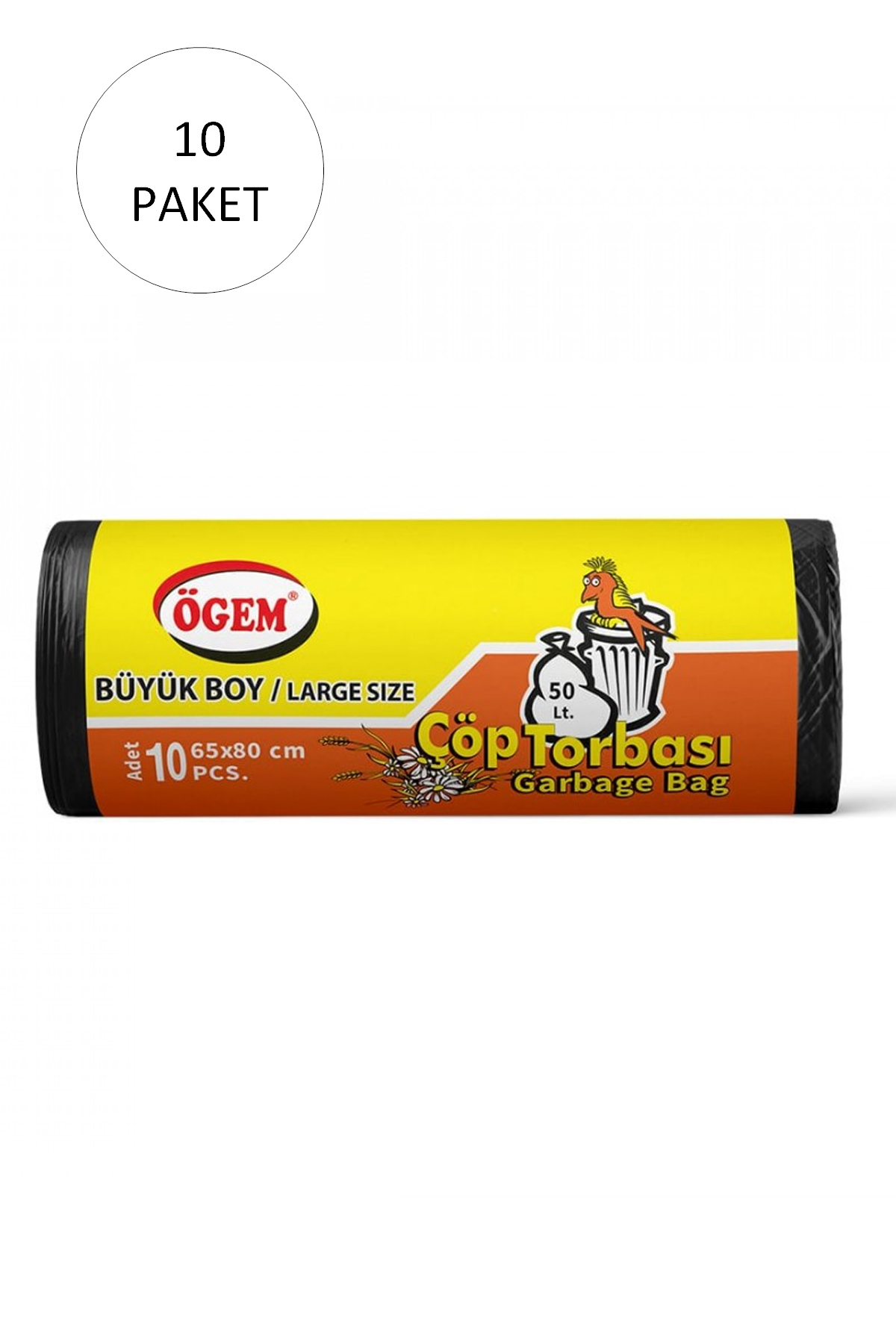 Just Cheap Store Büyük Boy Çöp Torbasi 65 X 80 Cm 10 Lu Rulo X 10 Paket = 100 Adet