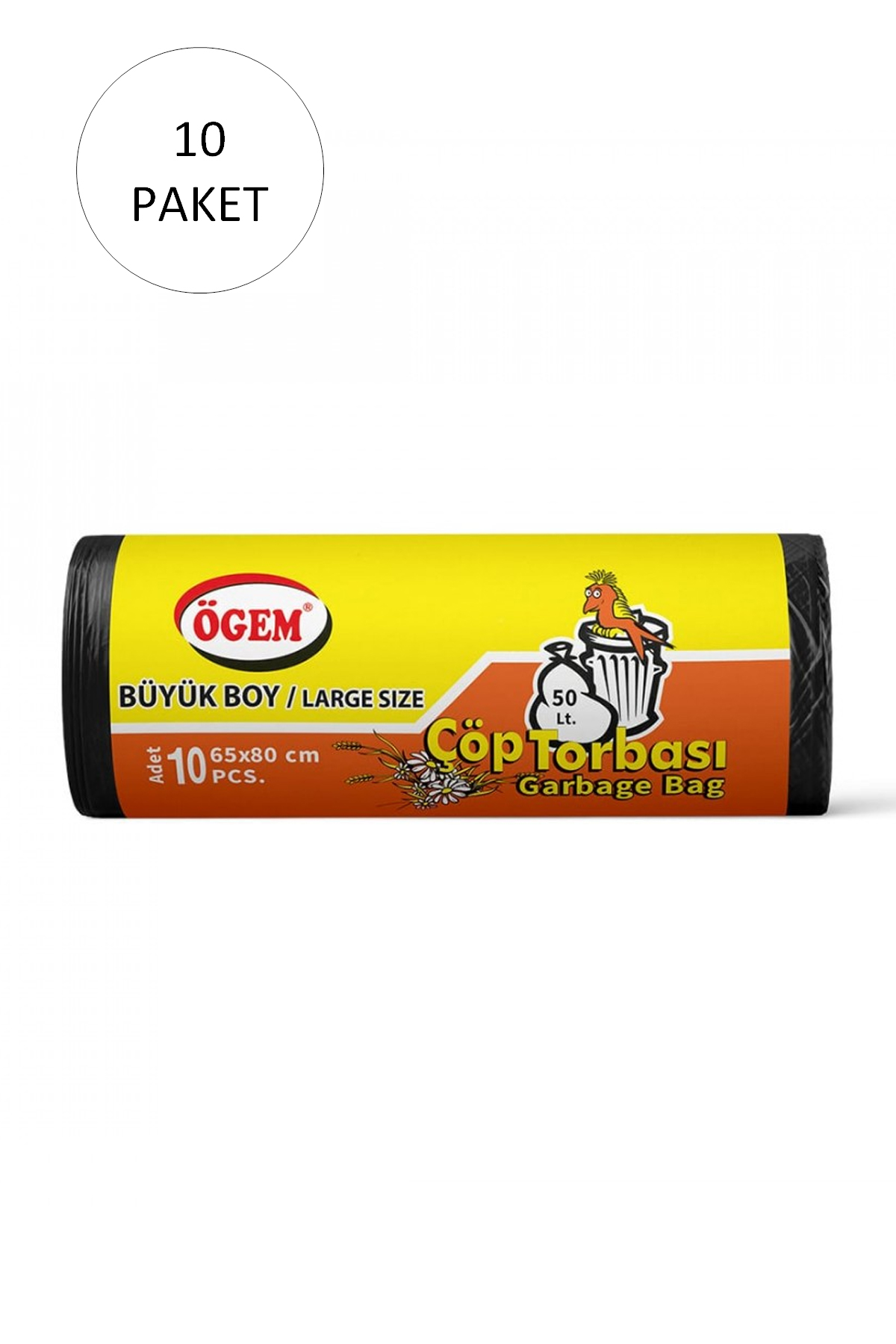 Just Cheap Store Büyük Boy Çöp Torbasi 65 X 80 Cm 10 Lu Rulo X 10 Paket = 100 Adet