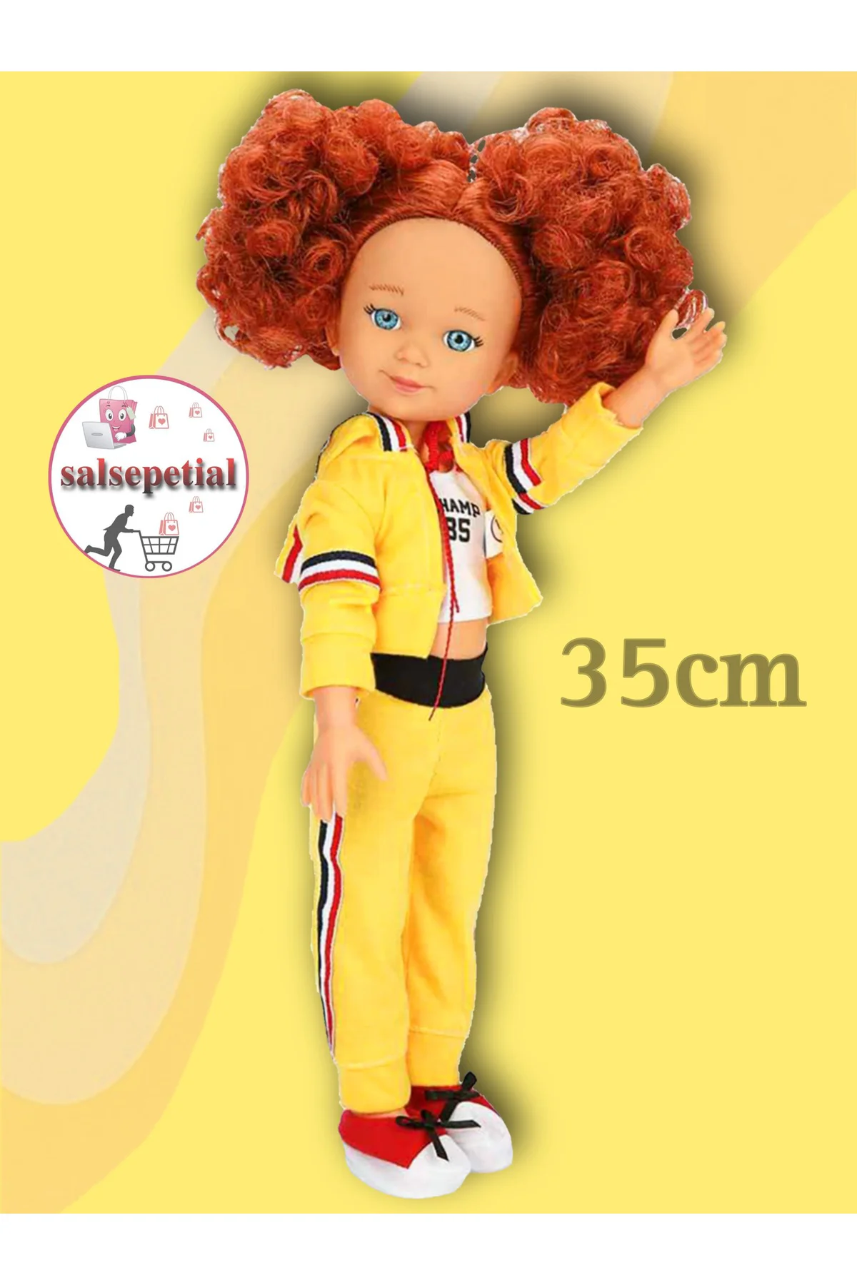 Büyük Boy Et Bebek 35cm Mina Sporcu Bebek Gerçekçi Aksesuarlı Mod