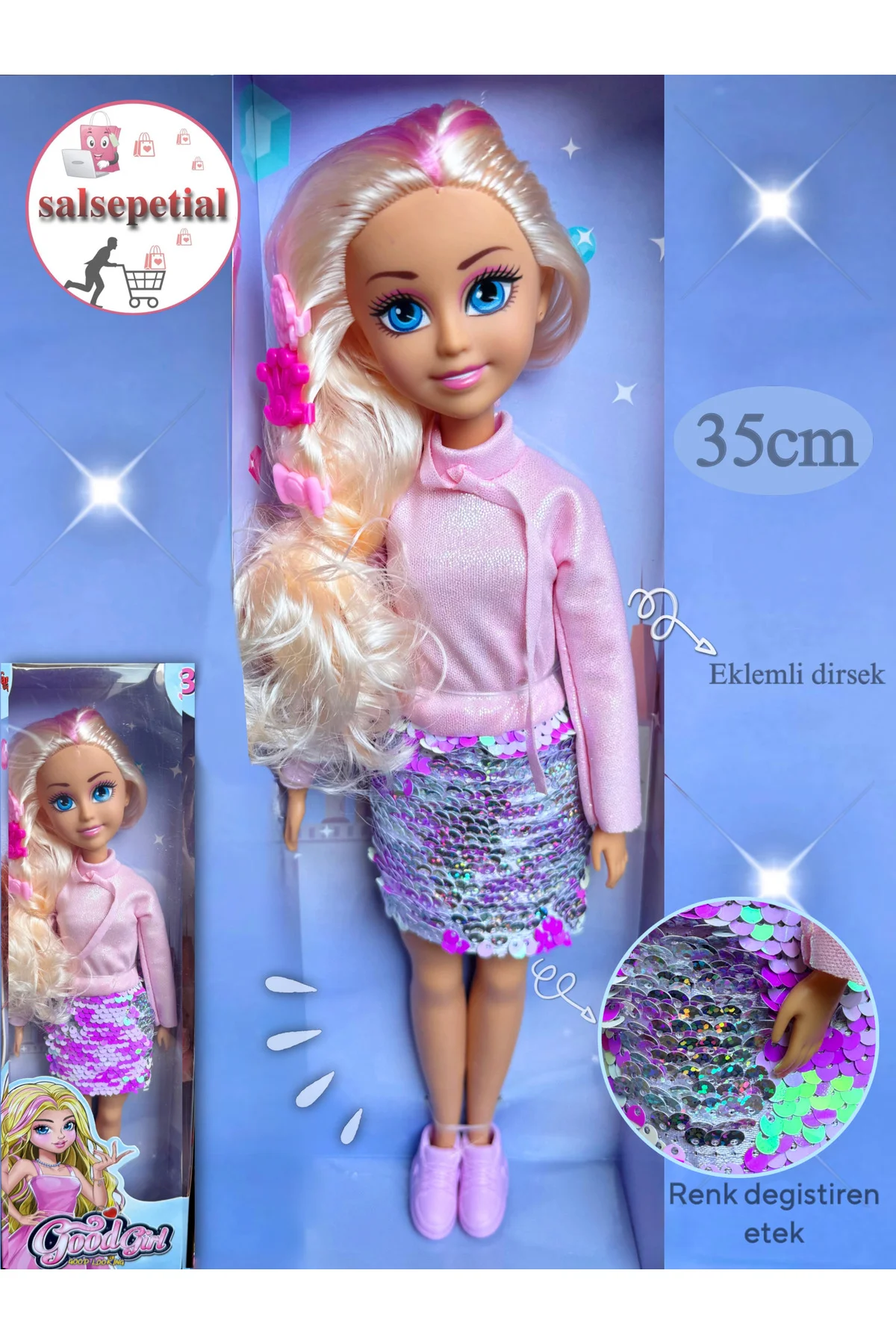 Büyük Boy Et Bebek 35cm Elbiseli Bebek Gerçekçi Model Bebek Good 