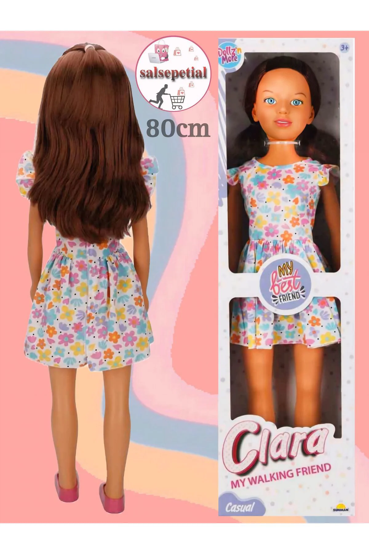 Büyük Boy Et Bebek 80cm Yürüyüş Arkadaşım Clara Bebek 80cm Oyunca
