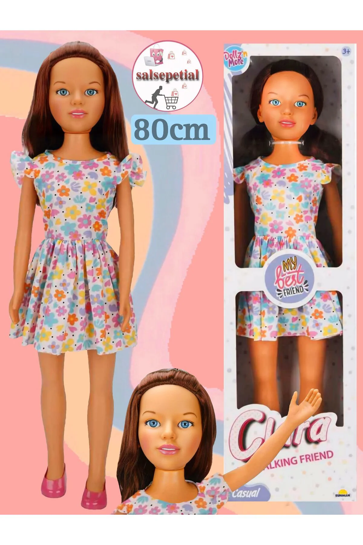 Büyük Boy Et Bebek 80cm Yürüyüş Arkadaşım Clara Bebek 80cm Oyunca
