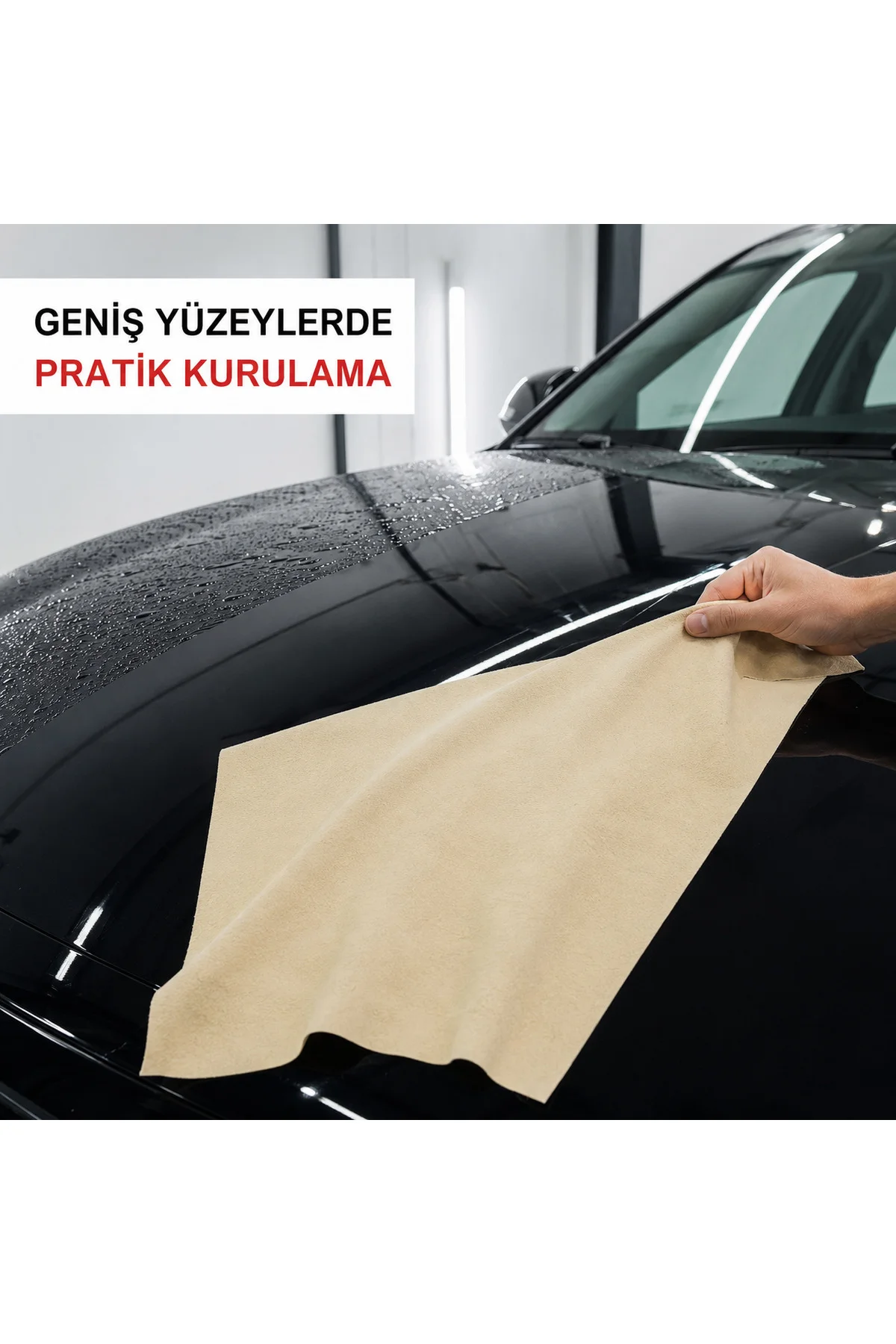 Büyük Boy Güderi Oto Kurulama Bezi 50 × 70 cm – Yüksek Emici, İz ve Tüy Bırakmayan Araç Temizlik Bezi