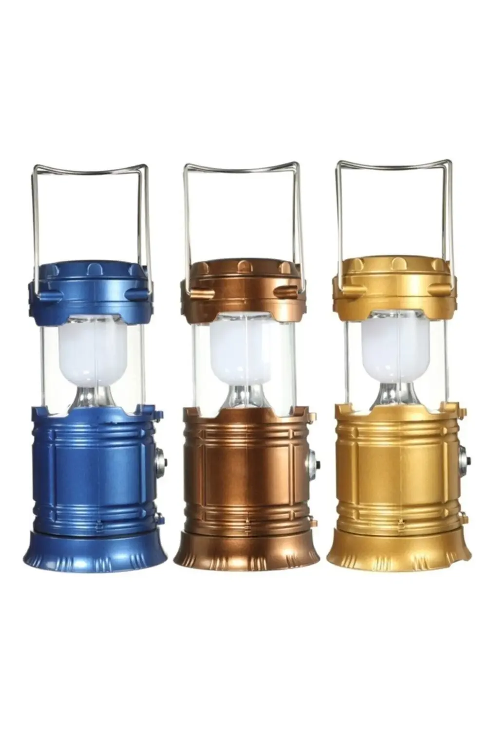 Büyük Boy Güneş Enerjili Kamp Feneri Işıldak Lamba Usb Powerbank