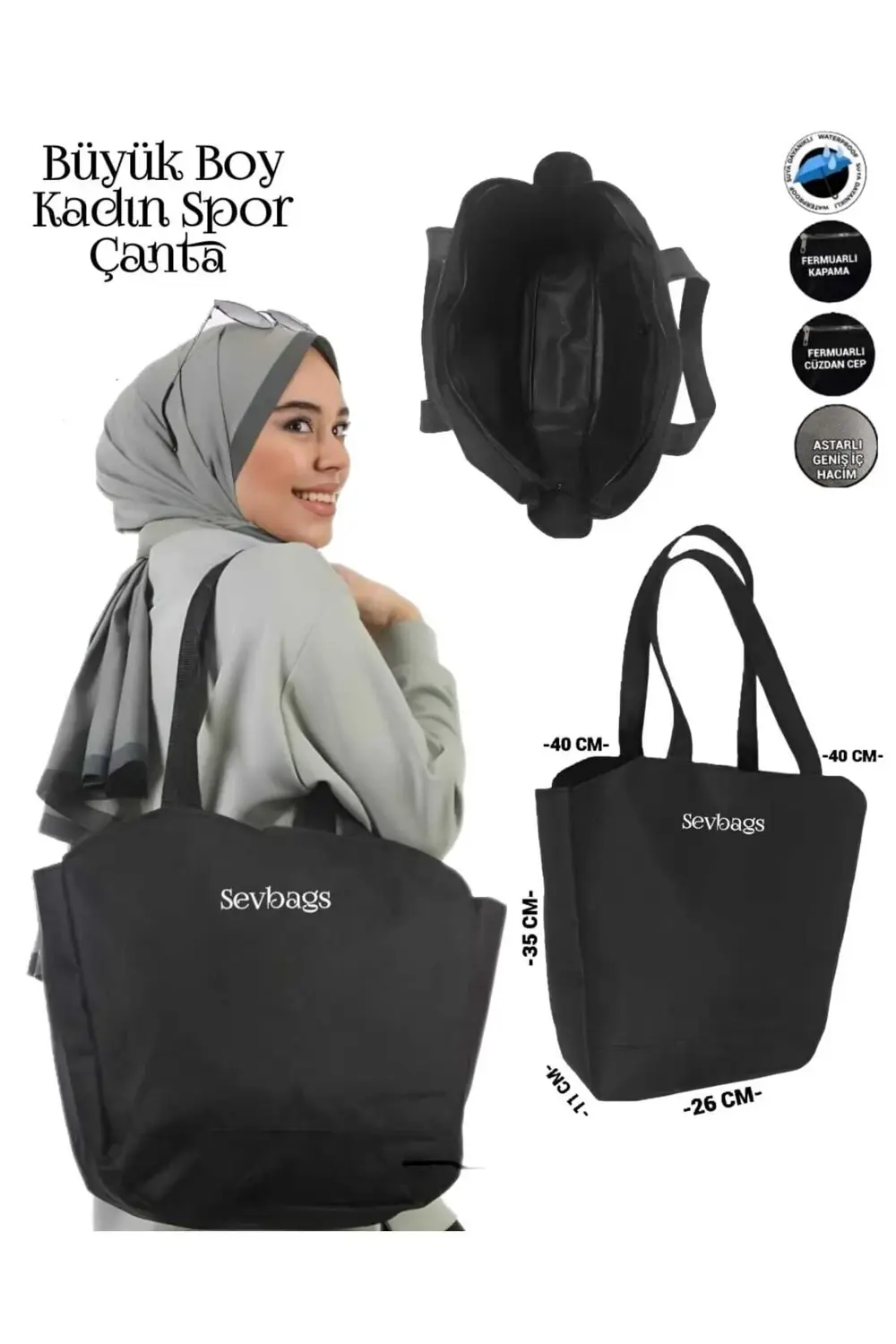 Büyük Boy Kadın Spor Çanta