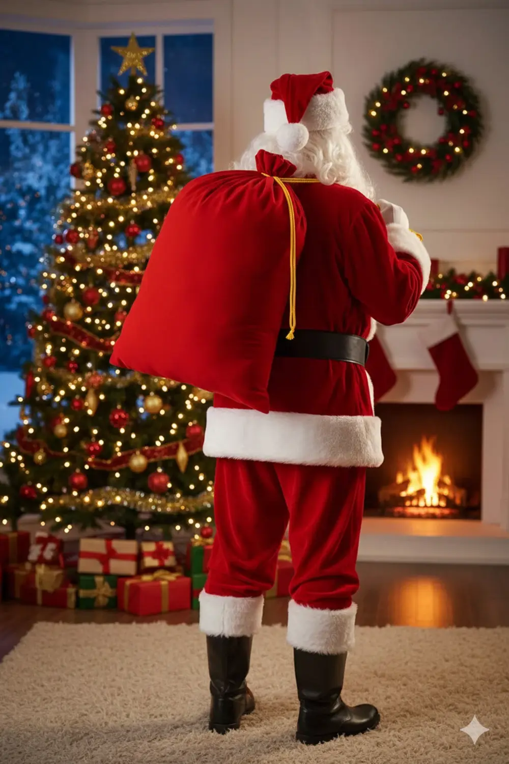 Parti Kırtasiye Büyük Boy Kırmızı Noel Temalı Peluş Detaylı Hediye Çuvalı Yılbaşı Parti Kırtasiye Büyük Boy Kırmızı Noel Temalı Peluş Detaylı Hediye Çuvalı Yılbaşı