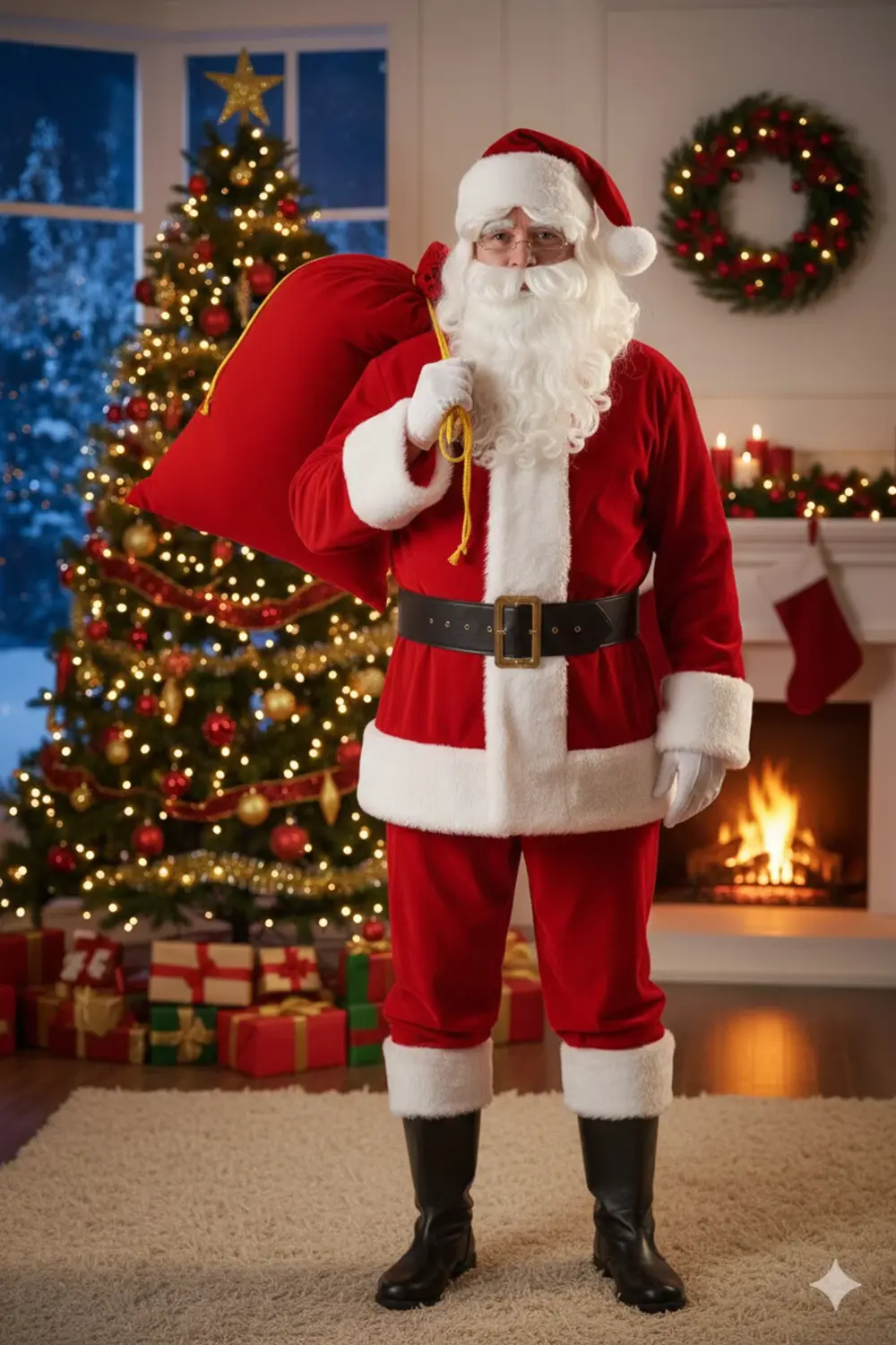 Parti Kırtasiye Büyük Boy Kırmızı Noel Temalı Peluş Detaylı Hediye Çuvalı Yılbaşı Parti Kırtasiye Büyük Boy Kırmızı Noel Temalı Peluş Detaylı Hediye Çuvalı Yılbaşı