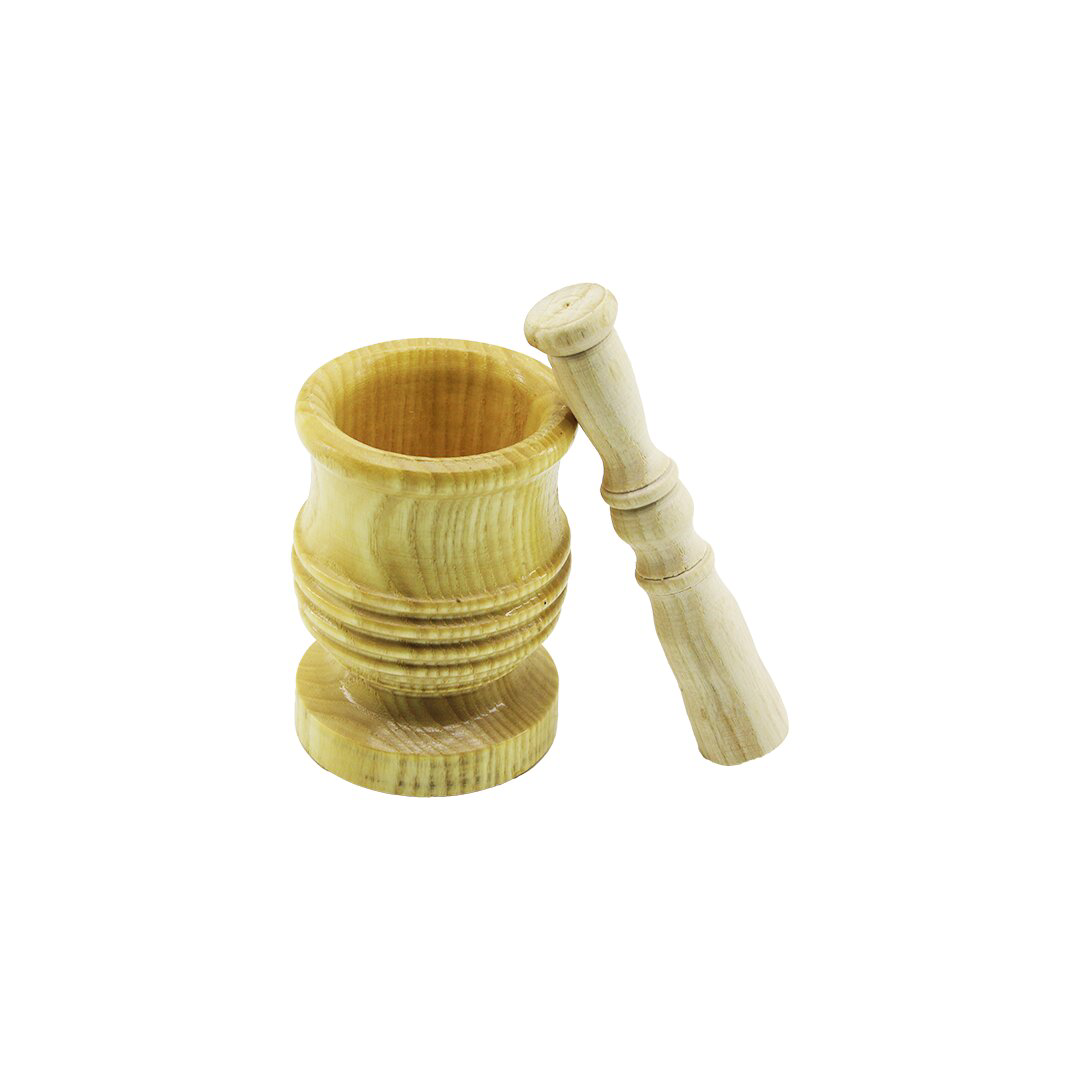 Just Cheap Store Büyük Boy  Lüx Ahşap Havan Sarimsak Dövecek Ç: 8.3Cm--D: 7Cm--Y: 