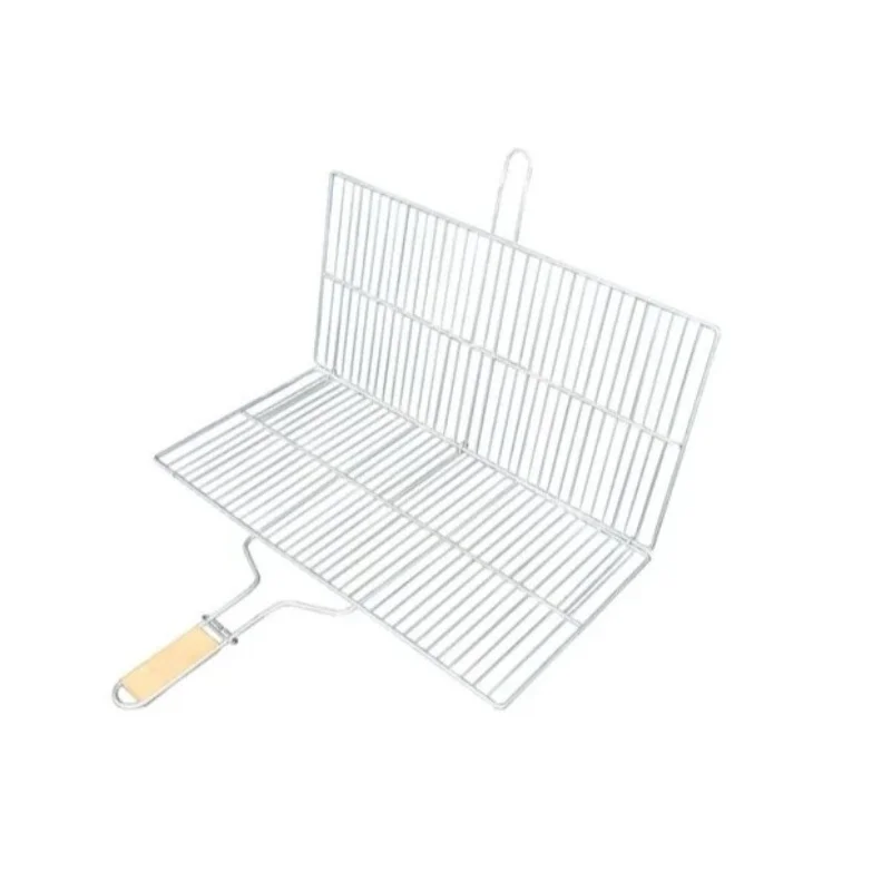 Büyük Boy Mangal Izgarası - 50x30 cm - Ahşap Saplı