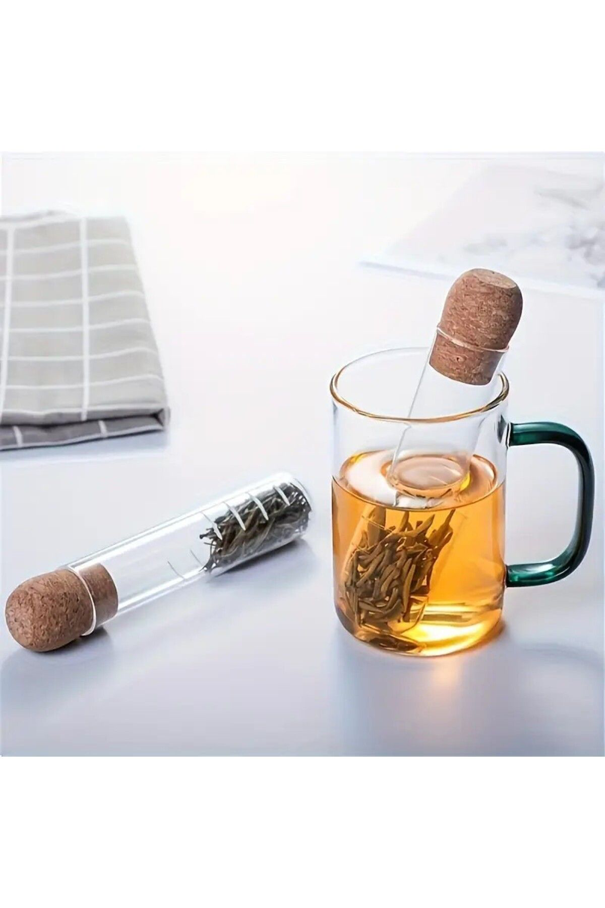 Büyük Boy Şeffaf Cam Çay Filtresi Çay Demlik Cam Çay Süzgeci Çay 