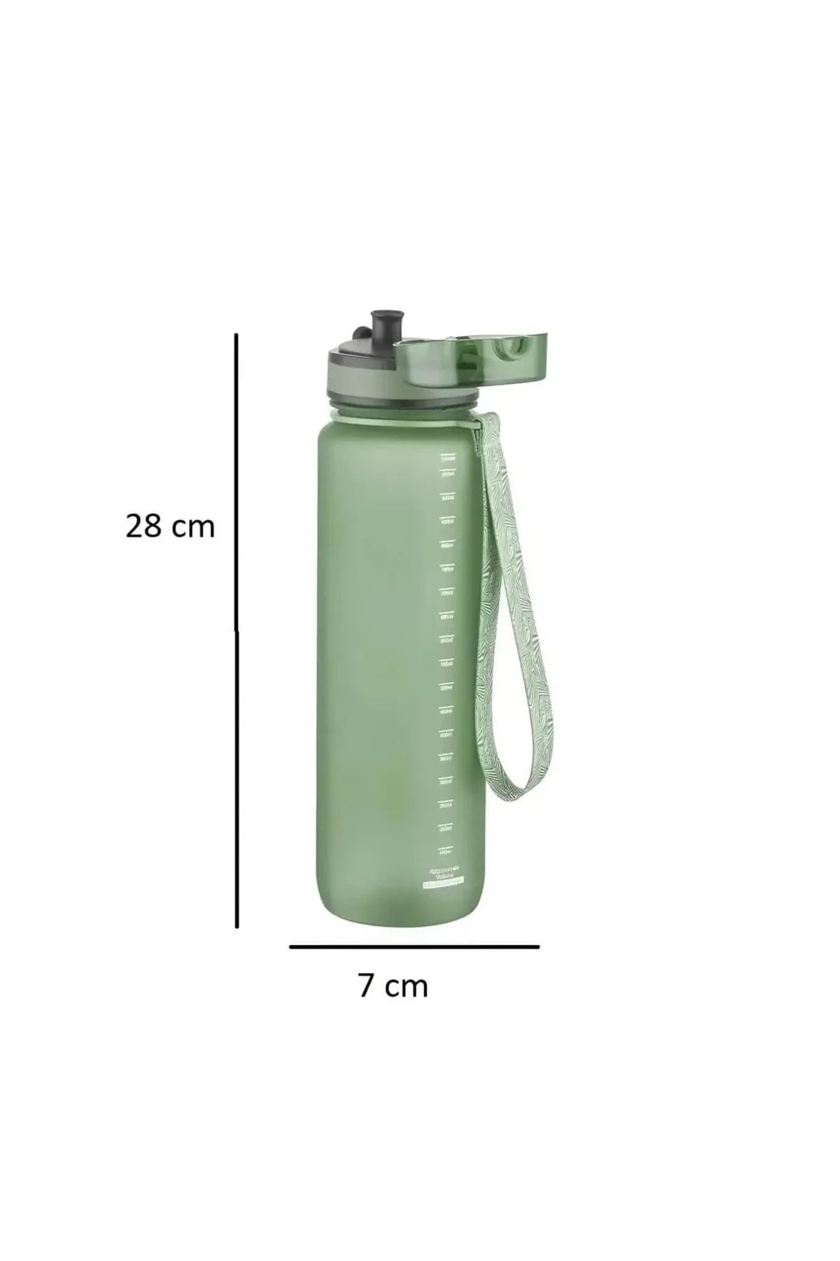 Büyük Boy Suluk - 1000 ml Soft-Touch Tritan Renkli Matara - Görsel 3