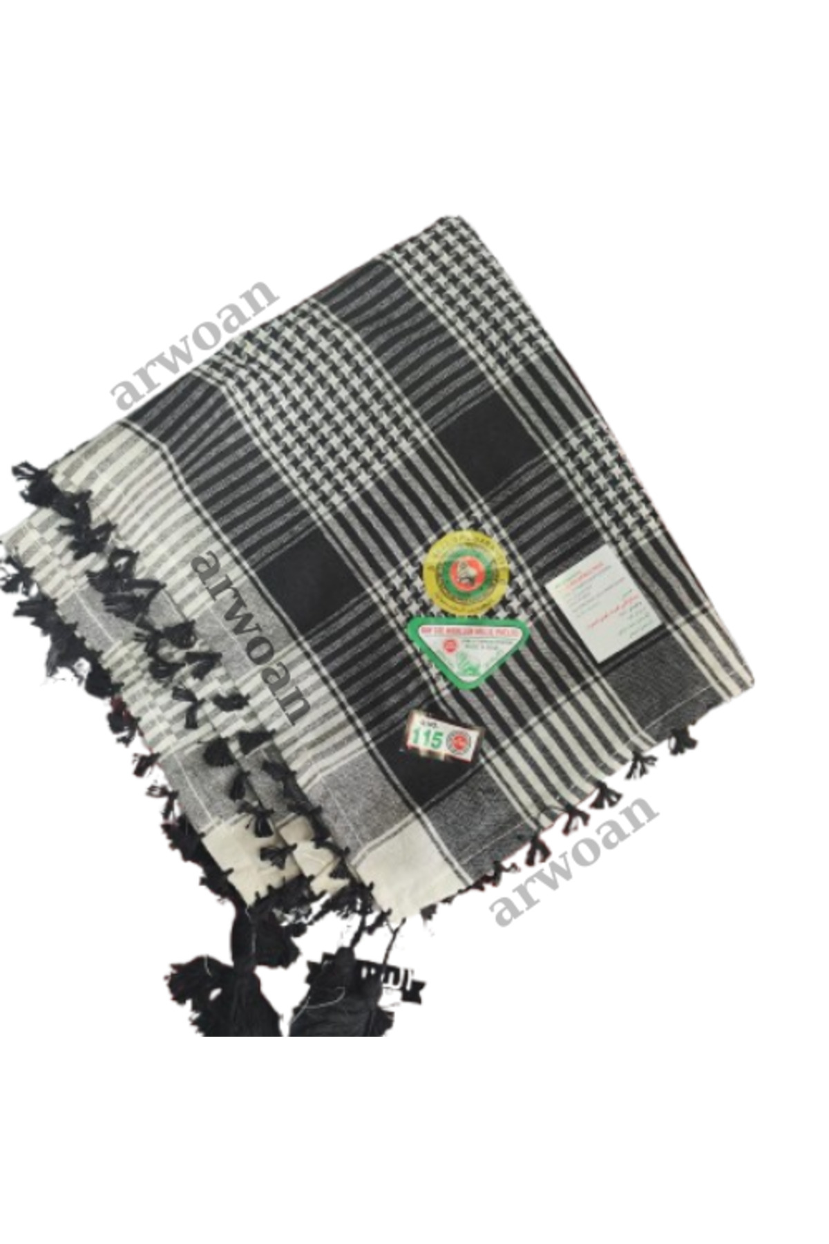 Arwoan Büyük Boy Unisex 120*120 Cm Pamuklu Puşi Şal