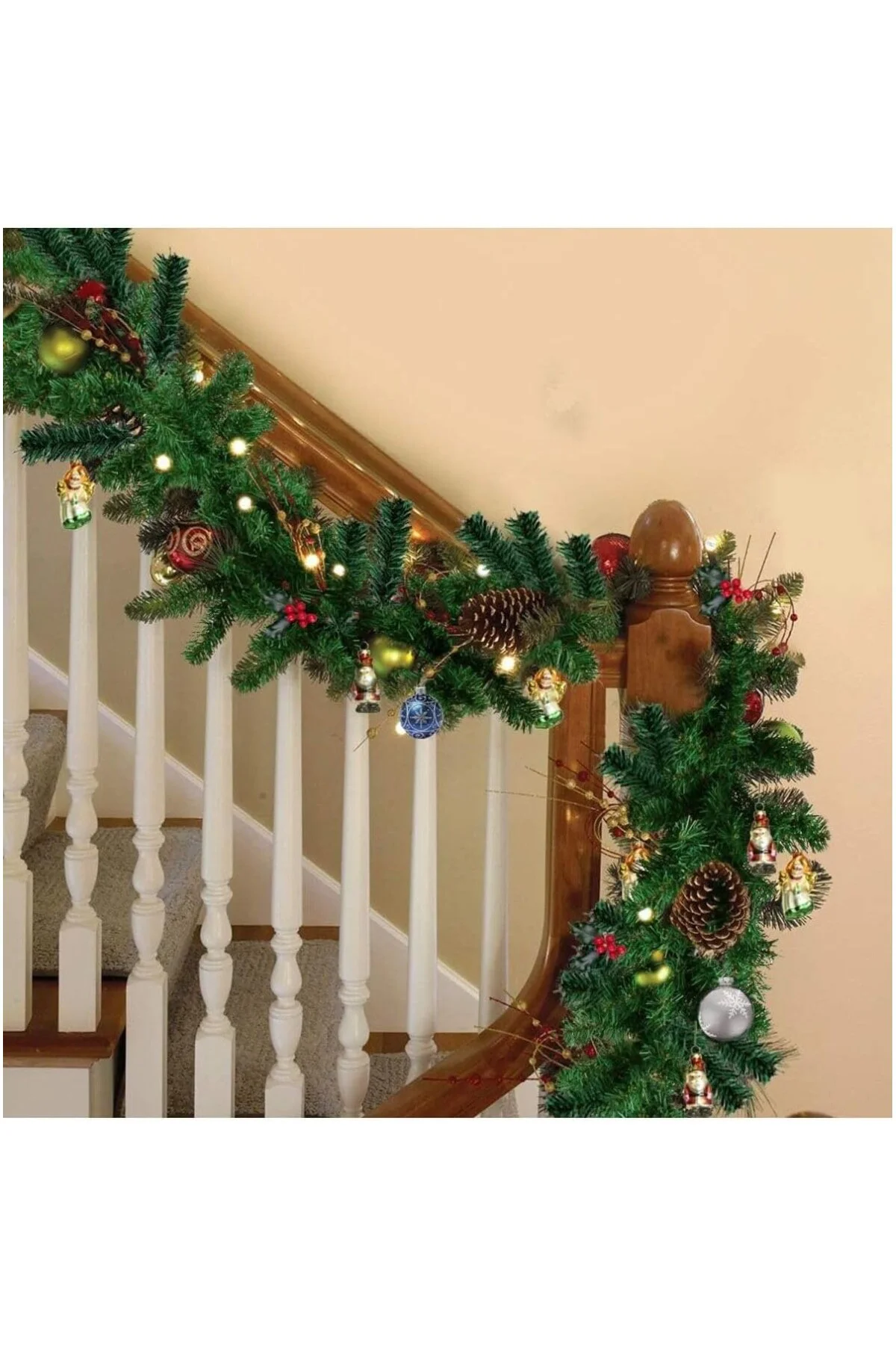 Büyük Boy Yılbaşı Çam Dalı 270 Cm Garland 200 Dal Süslemeleri Dahil Değildir