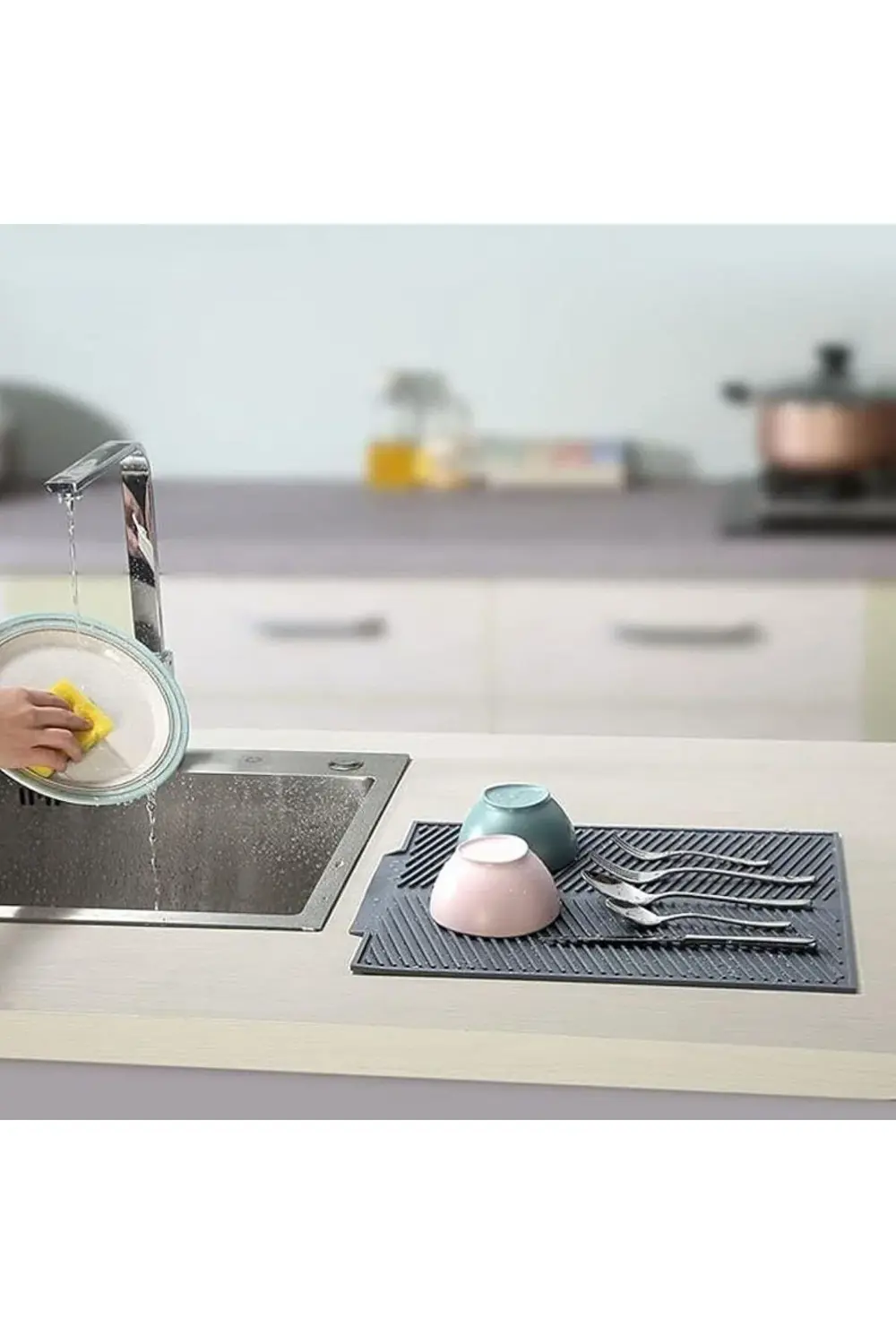 ® Büyük Bulaşık Kurutma Matı,Silikon Bulaşık Kurutma Matı Çok Ama