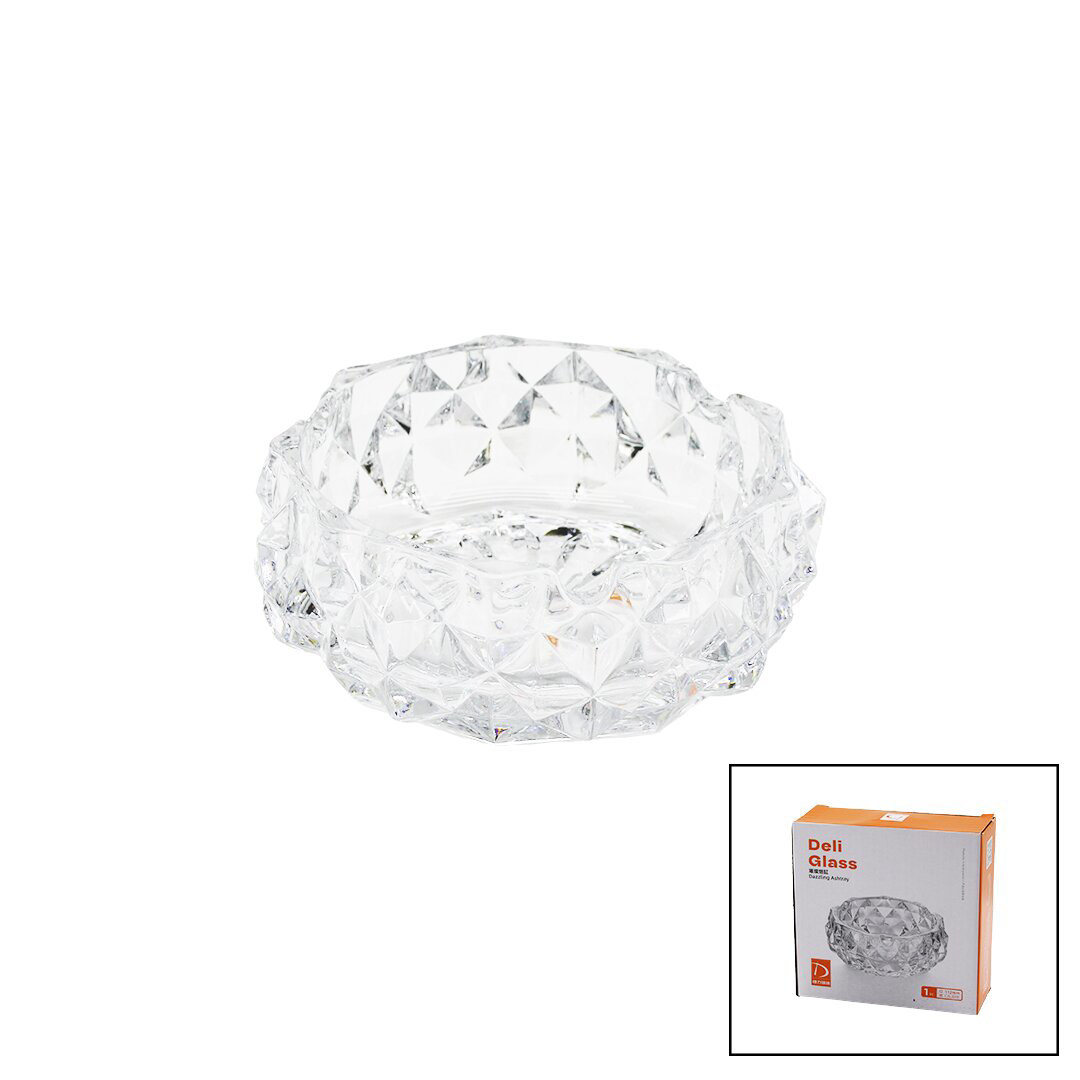 BÜYÜK CAM - DIAMOND KRİSTAL ŞEKİL YUVARLAK KÜLLÜK ÇAP: 12.8CM - D