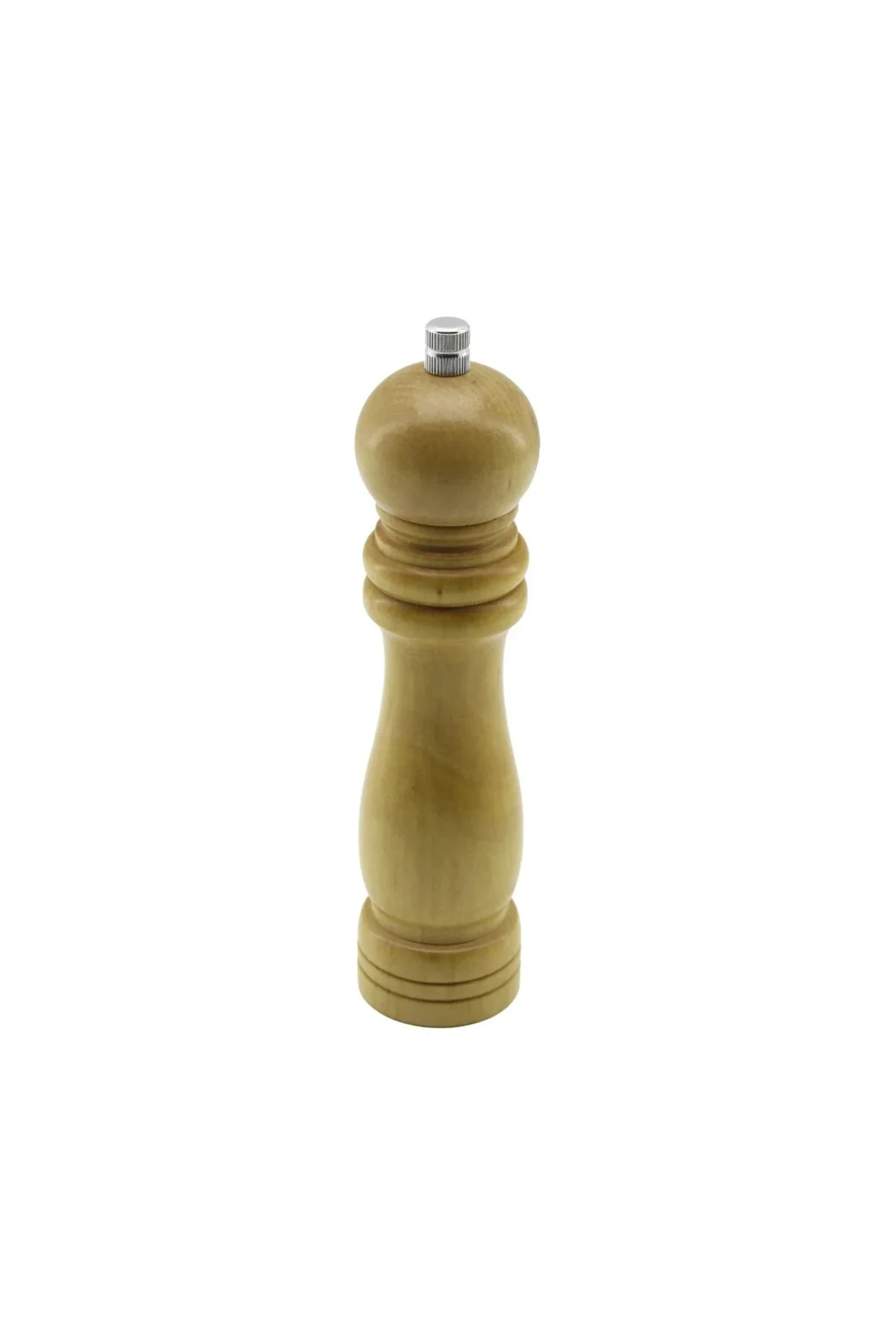 Büyük= Çap: 4.5CM - Uzunluk: 19CM Ahşap Tuz - Baharat Öğütücü