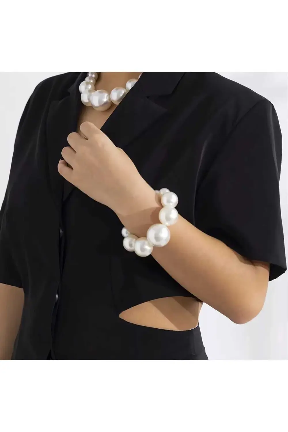 BÜYÜK İNCİ KOLYE BİLEKLİK SETİ