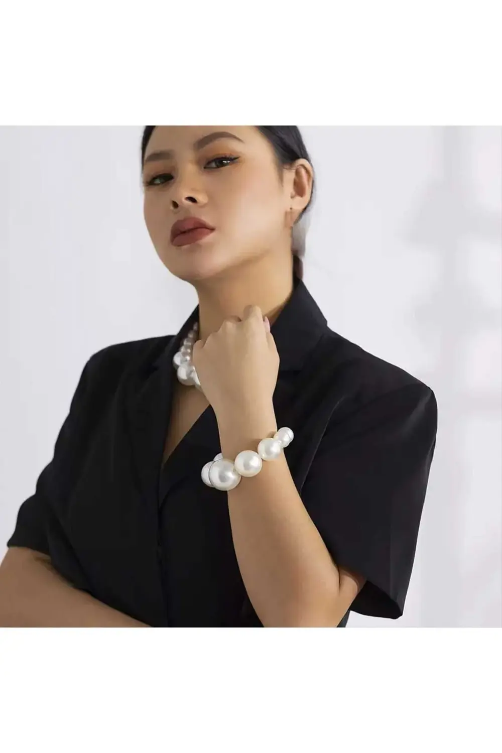 BÜYÜK İNCİ KOLYE BİLEKLİK SETİ