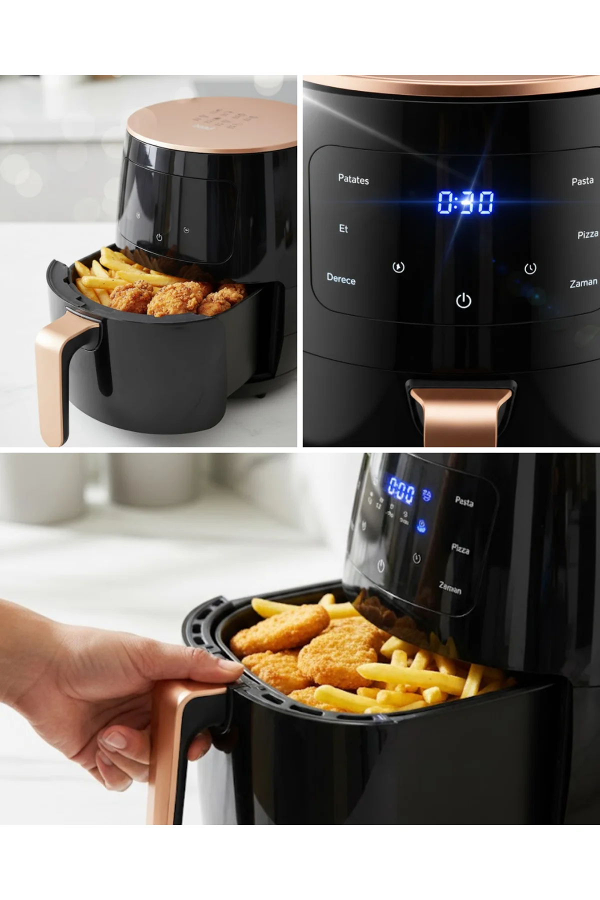 Büyük Kapasiteli Air Fryer Aile Boyu Pişirme Ve Kolay Temizlik
