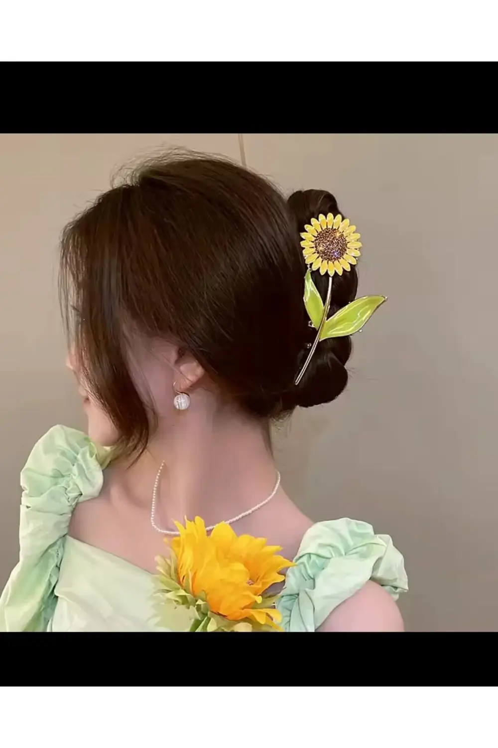 BÜYÜK LÜX METAL TAŞLI AYÇİÇEĞİ MANDAL TOKA