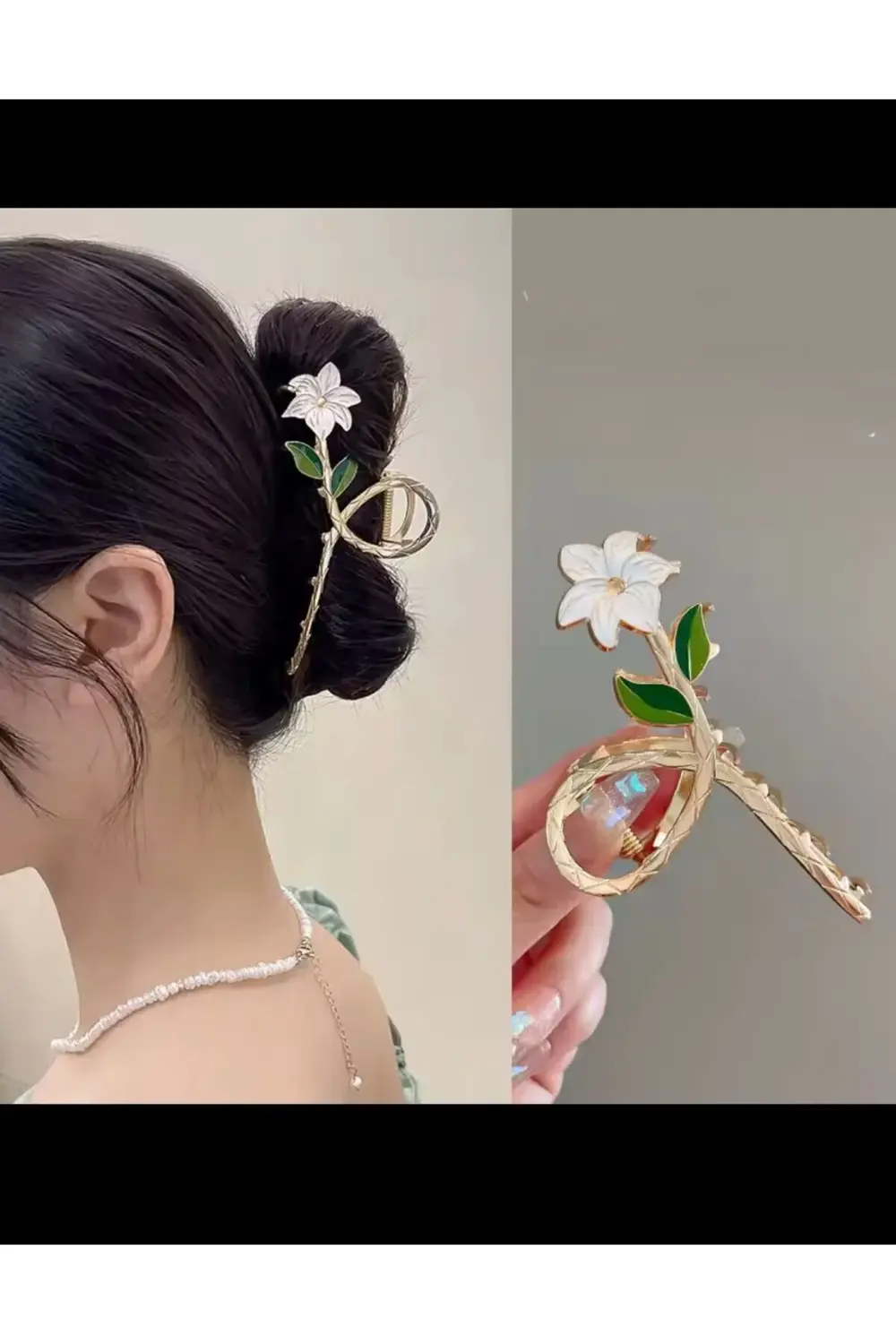 BÜYÜK LÜX METAL ZARİF ÇİÇEK MANDAL TOKA