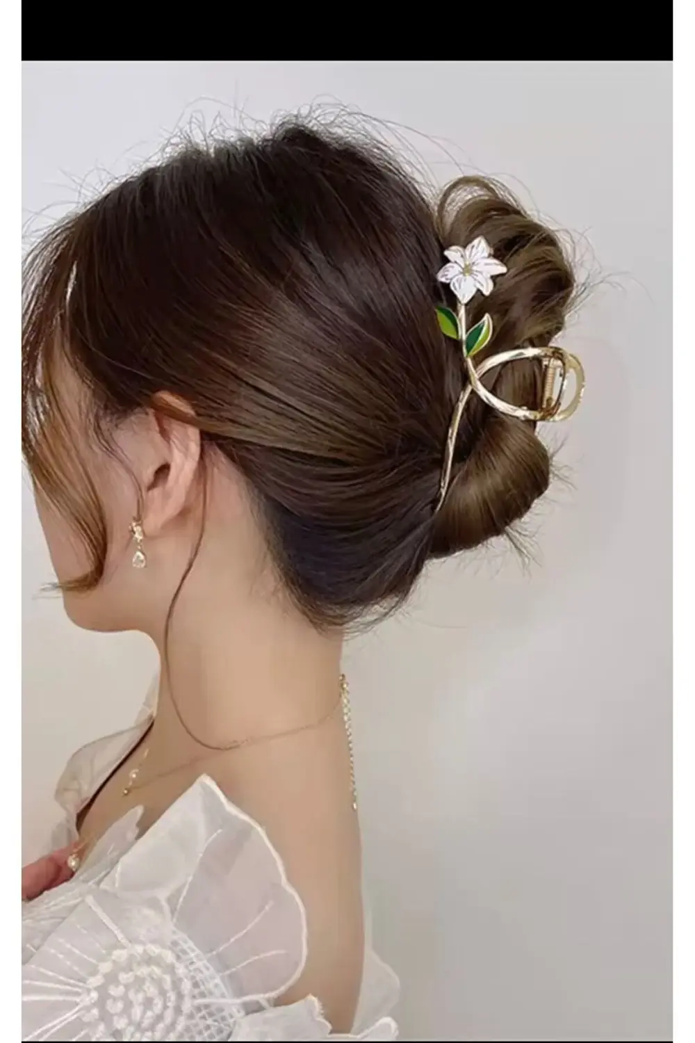 BÜYÜK LÜX METAL ZARİF ÇİÇEK MANDAL TOKA