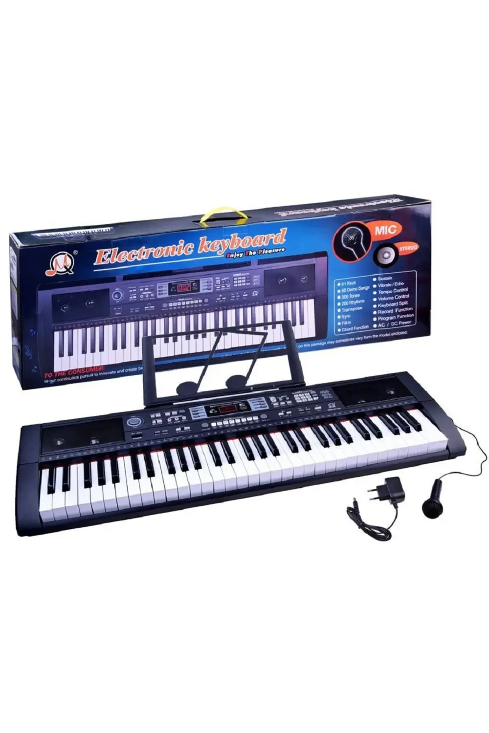 BÜYÜK ORG 5 OKTAV 61 TUŞLU DOLGUN TUŞ ÜST KALİTE