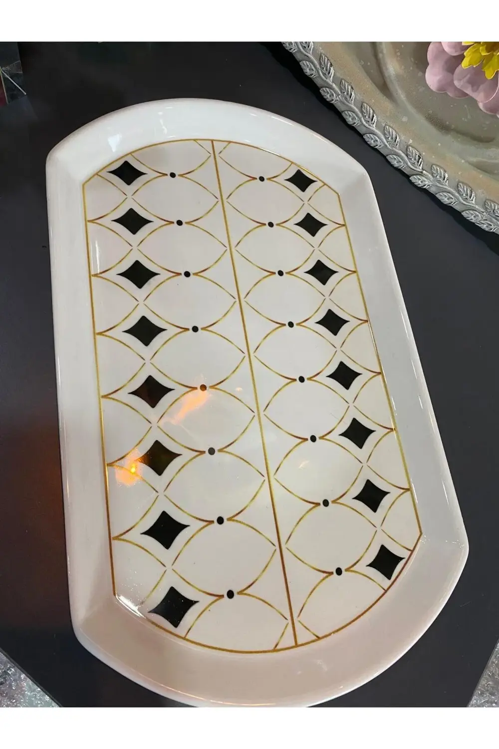 Büyük Oval Tabak Black