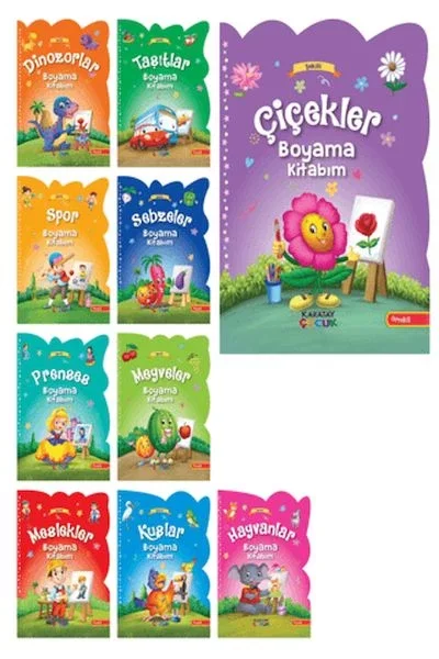 Büyük Şekilli Örnekli Kavramlar Boyama Serisi (10 Kitap) Fiyatı, Yorumları ve Özellikleri
