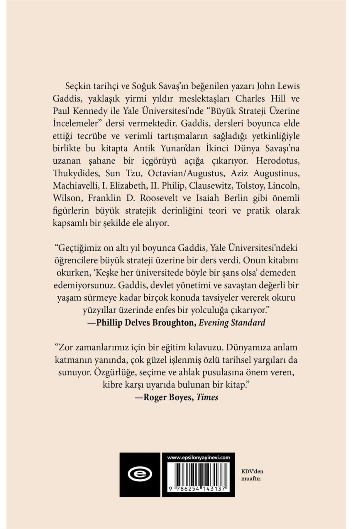 Epsilon Yayınevi Büyük Strateji - John Lewis Gaddis