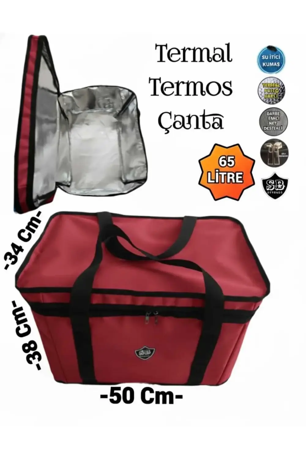 Büyük Termos Termal Termo Çanta 65 Litre 8 Kişilik Aileler Için