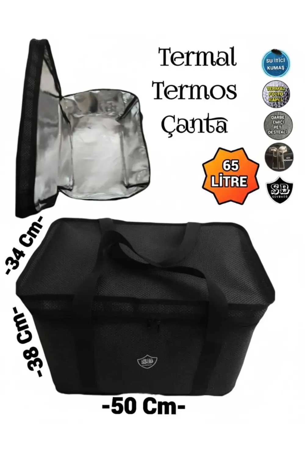 Büyük Termos Termal Termo Çanta 65 Litre 8 Kişilik Aileler Için