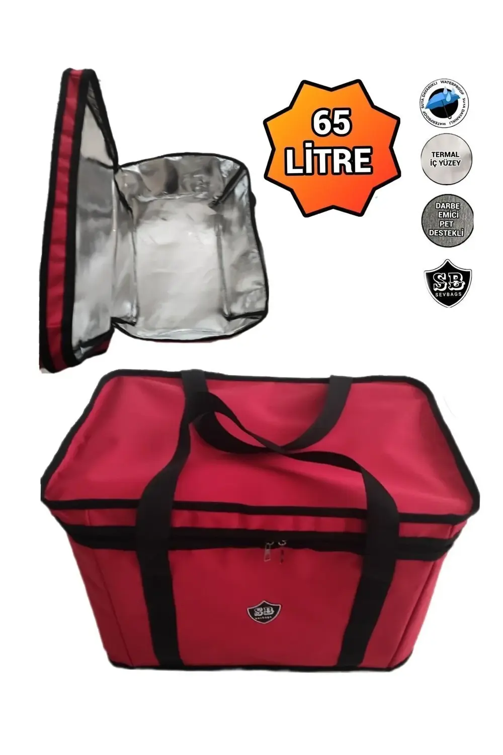 Büyük Termos Termal Termo Çanta 65 Litre 8 Kişilik Aileler Için